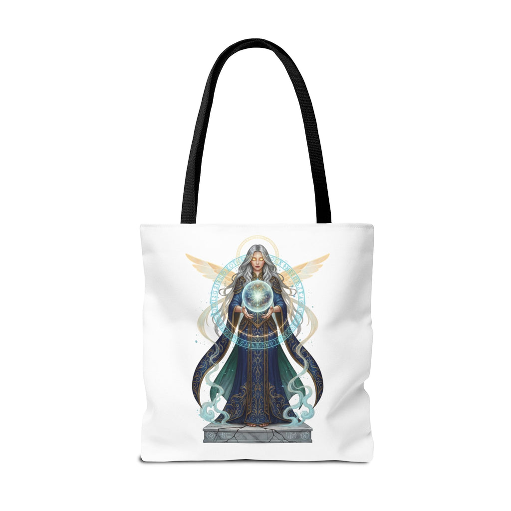 Mystic Oracle Tote Bag — Crystal Ball Seer Illustration