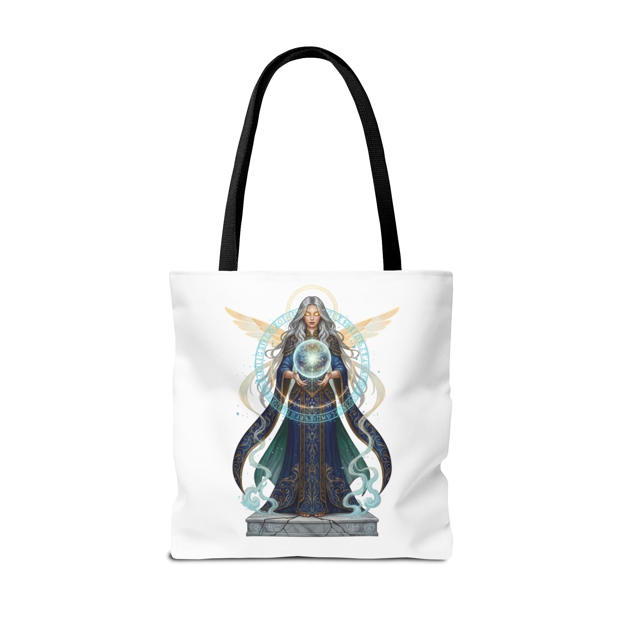 Mystic Oracle Tote Bag — Crystal Ball Seer Illustration