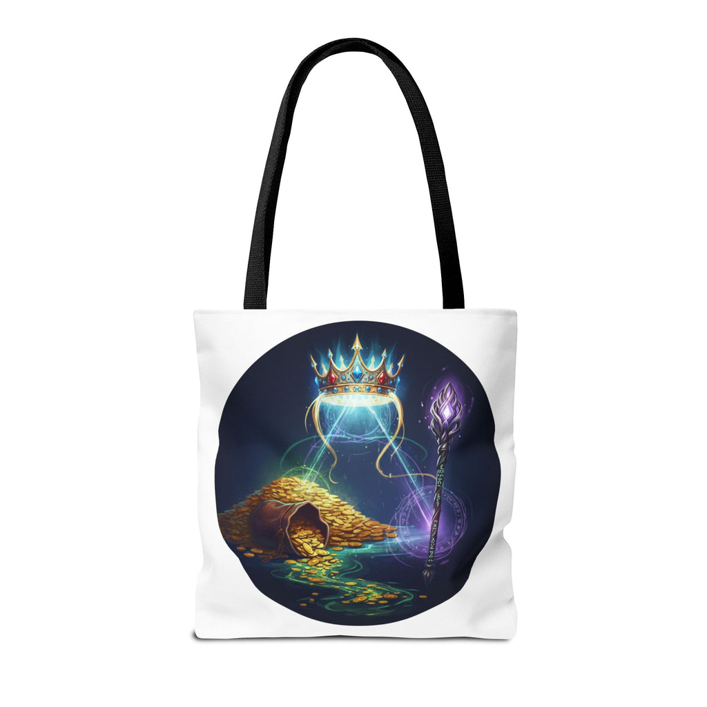 Mystic Crown & Treasure Tote Bag — Fantasy Magic Art Tote