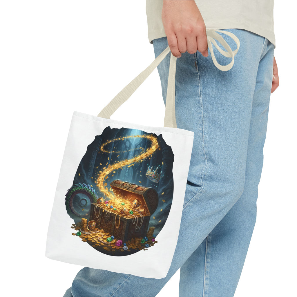 Magic Treasure Chest Tote Bag — Fantasy Pirate Gold Illustration Tote