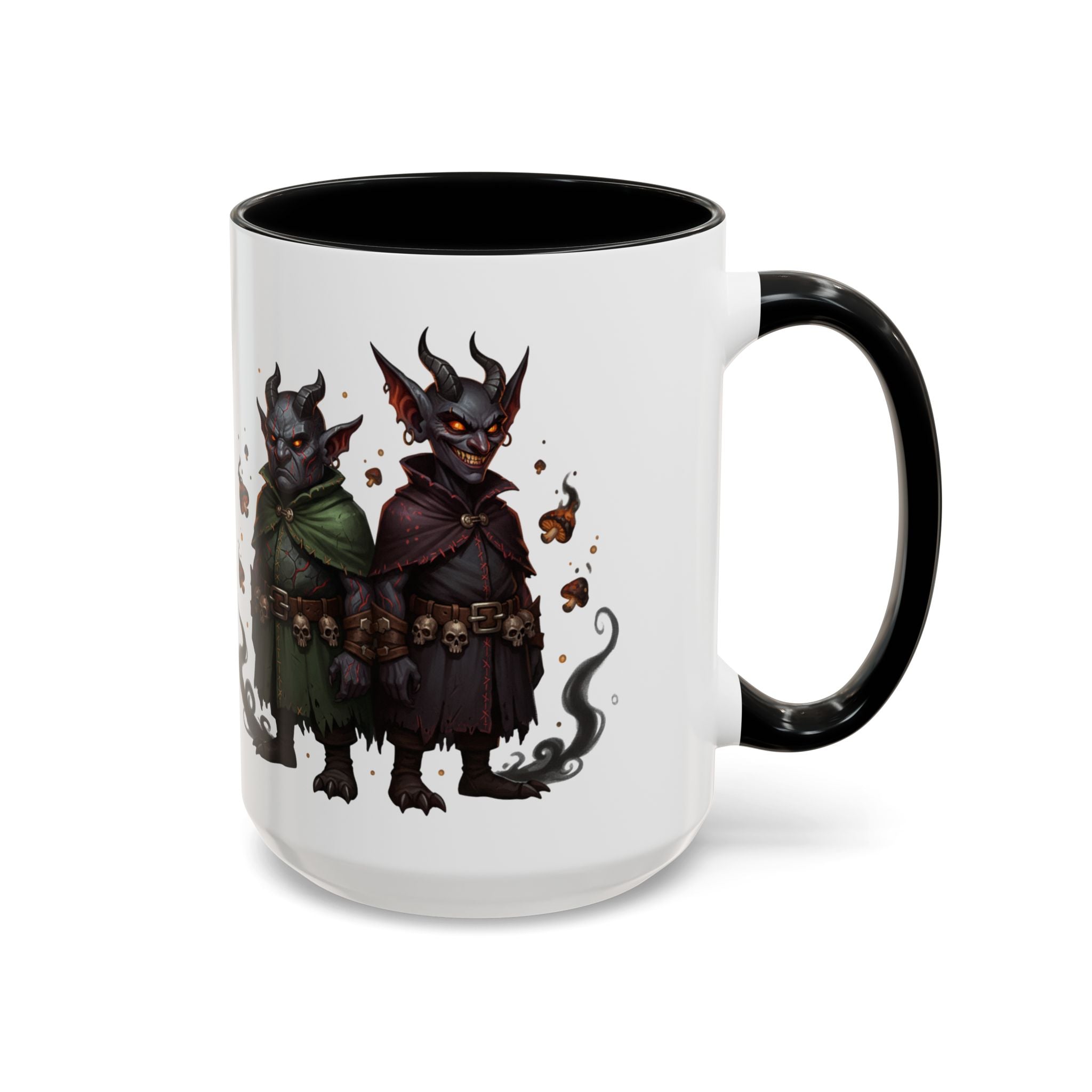 Demon Rogue Duo Coffee Mug – Fantasy RPG Goblin Warlock Design (11/15oz)