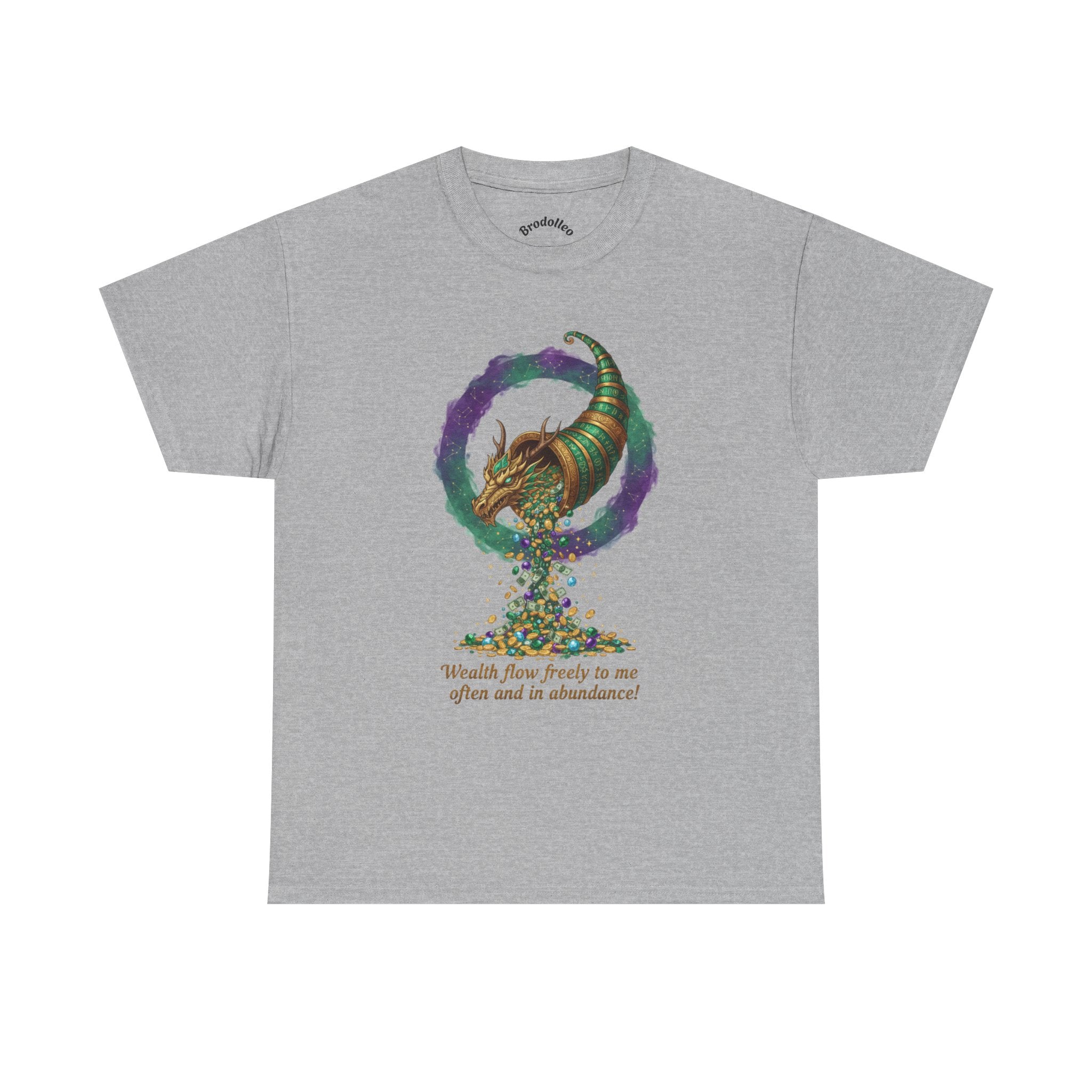 T-Shirt — Cornucopia Wealth Design: "Wealth Flows Freely to Me" Affirmation Tee