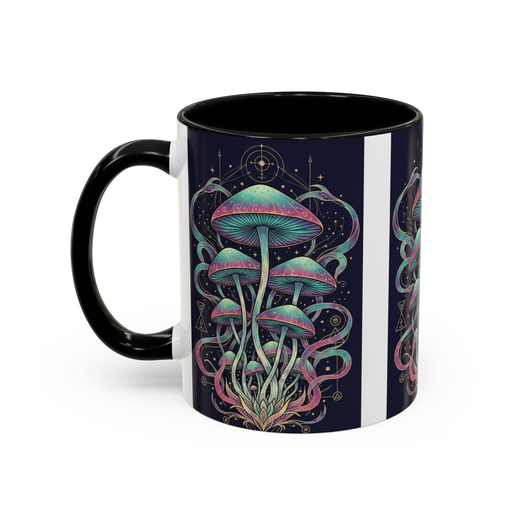 Mystical Mushroom Coffee Mug — Psychedelic Nature Art Accent Mug
