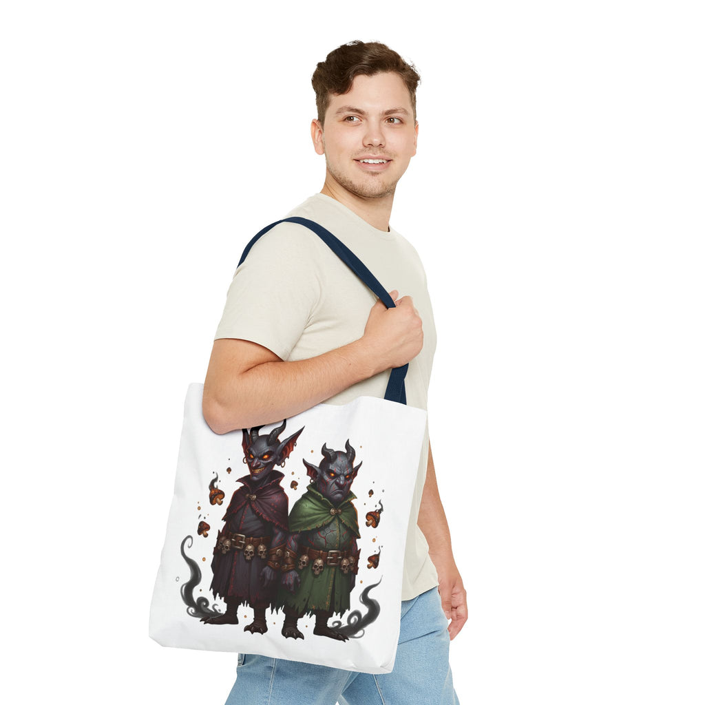 Tote Bag — Cute Dark Demon Duo Illustration Tote