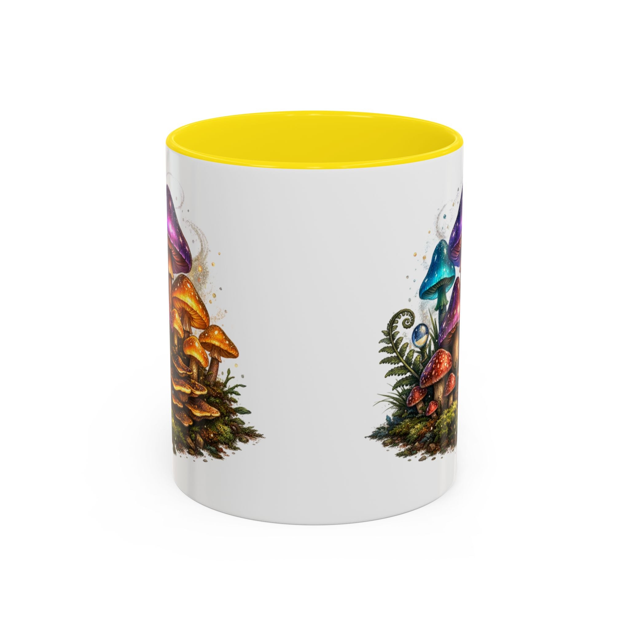Colorful Fantasy Mushroom Coffee Mug — Accent Ceramic 11/15oz