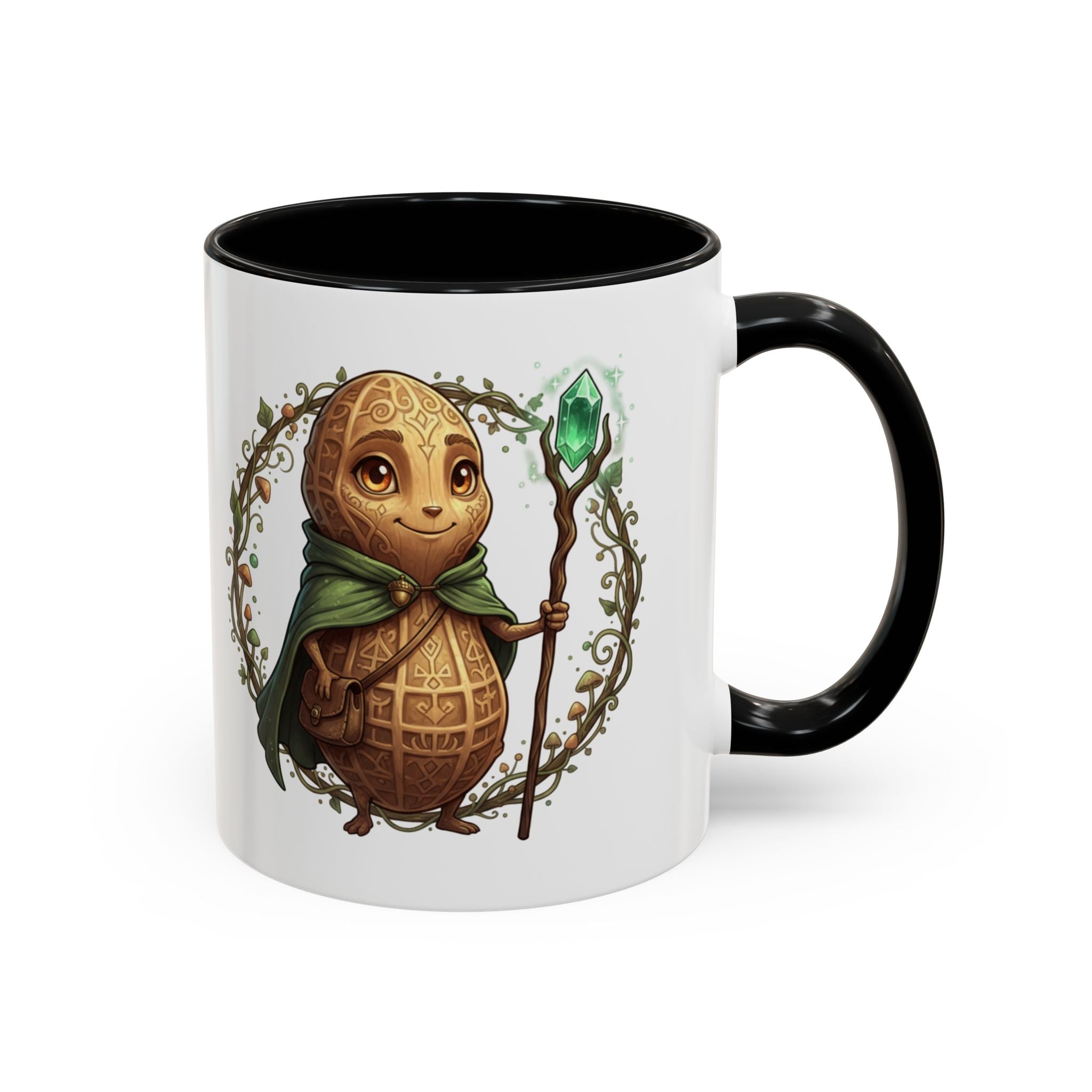 Cute Turtle Wizard Coffee Mug — Fantasy Magic Accent Mug (11/15oz)