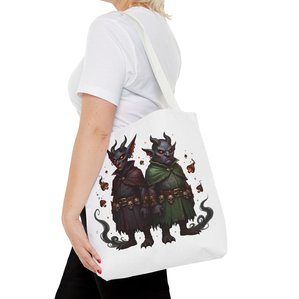 Tote Bag — Cute Dark Demon Duo Illustration Tote