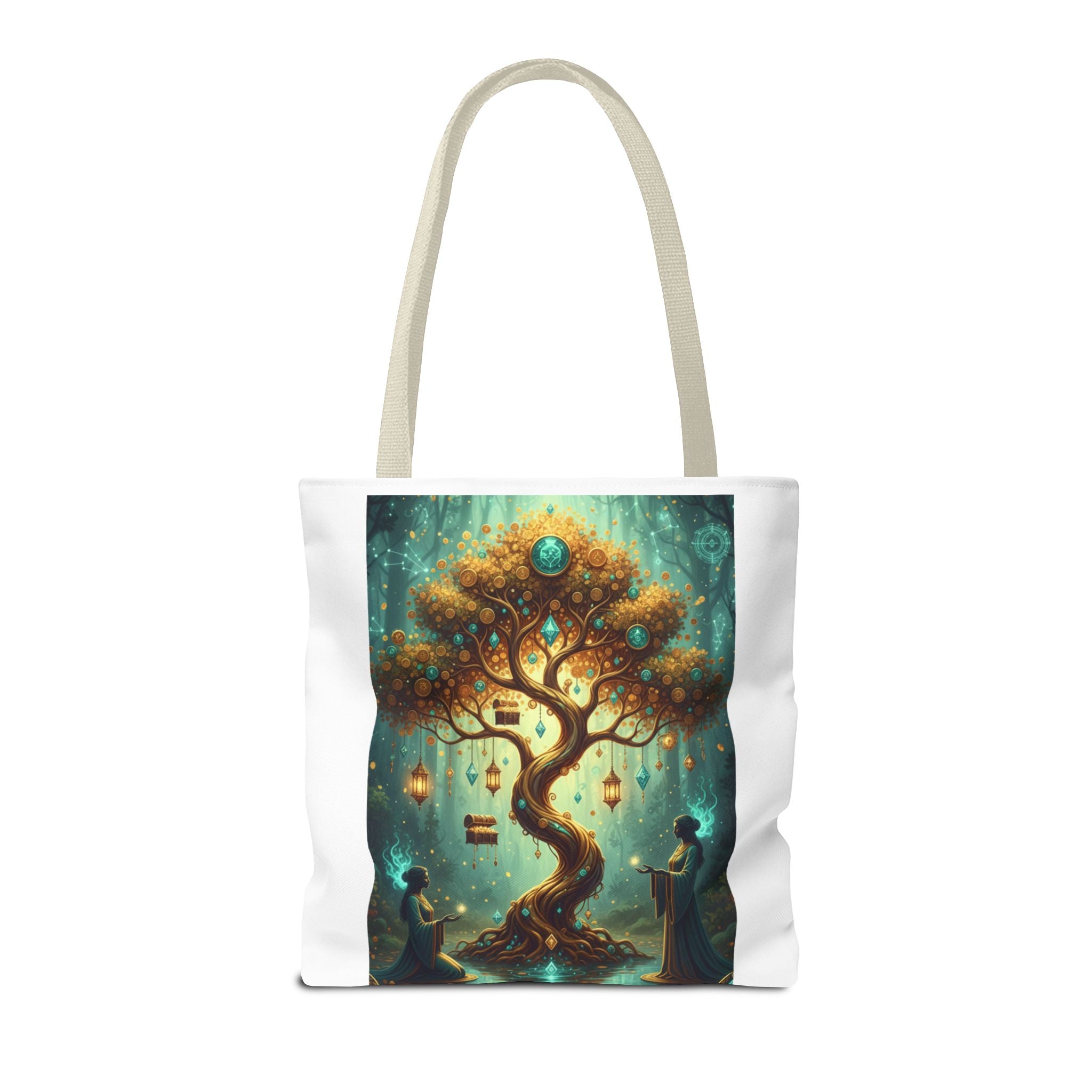 Enchanted Tree Tote Bag — Magical Night Forest Art AOP