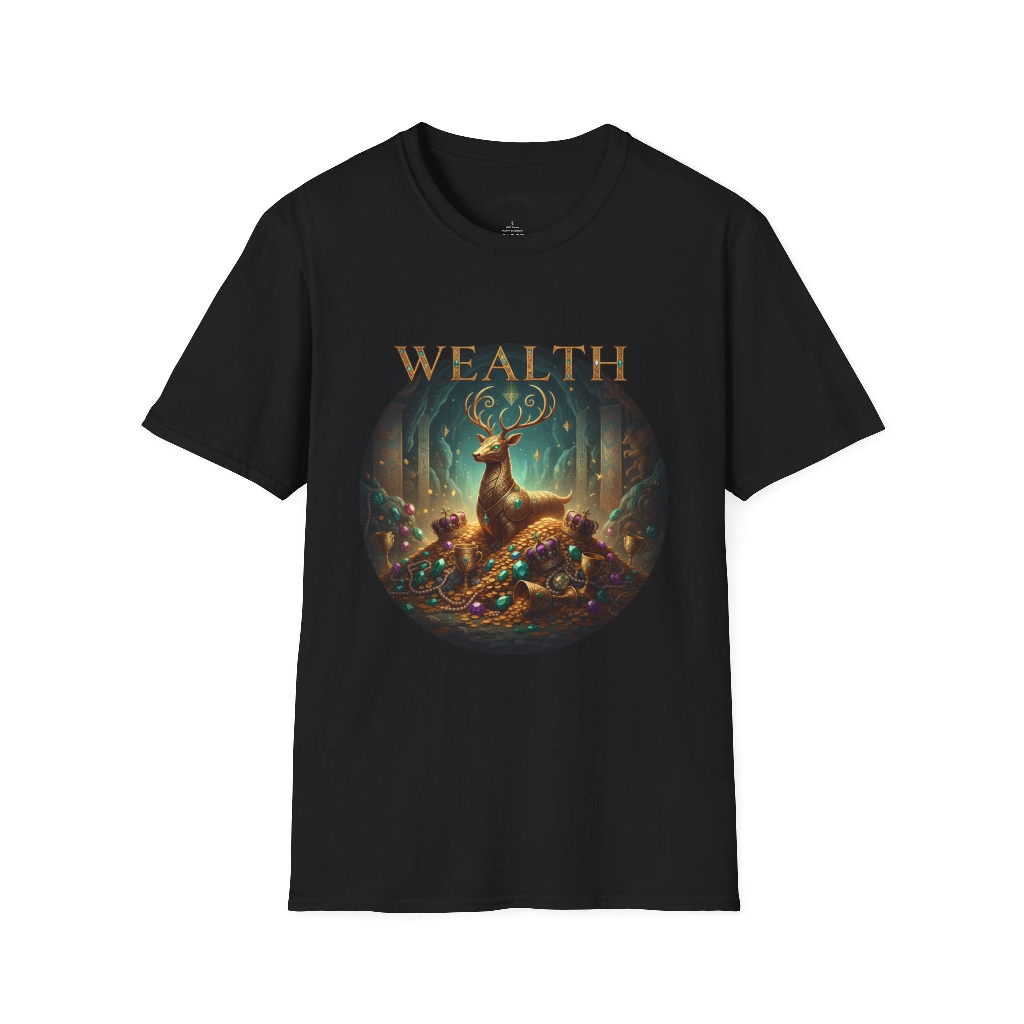 Wealth Deer Graphic T-Shirt — Mystical Forest Stag Design