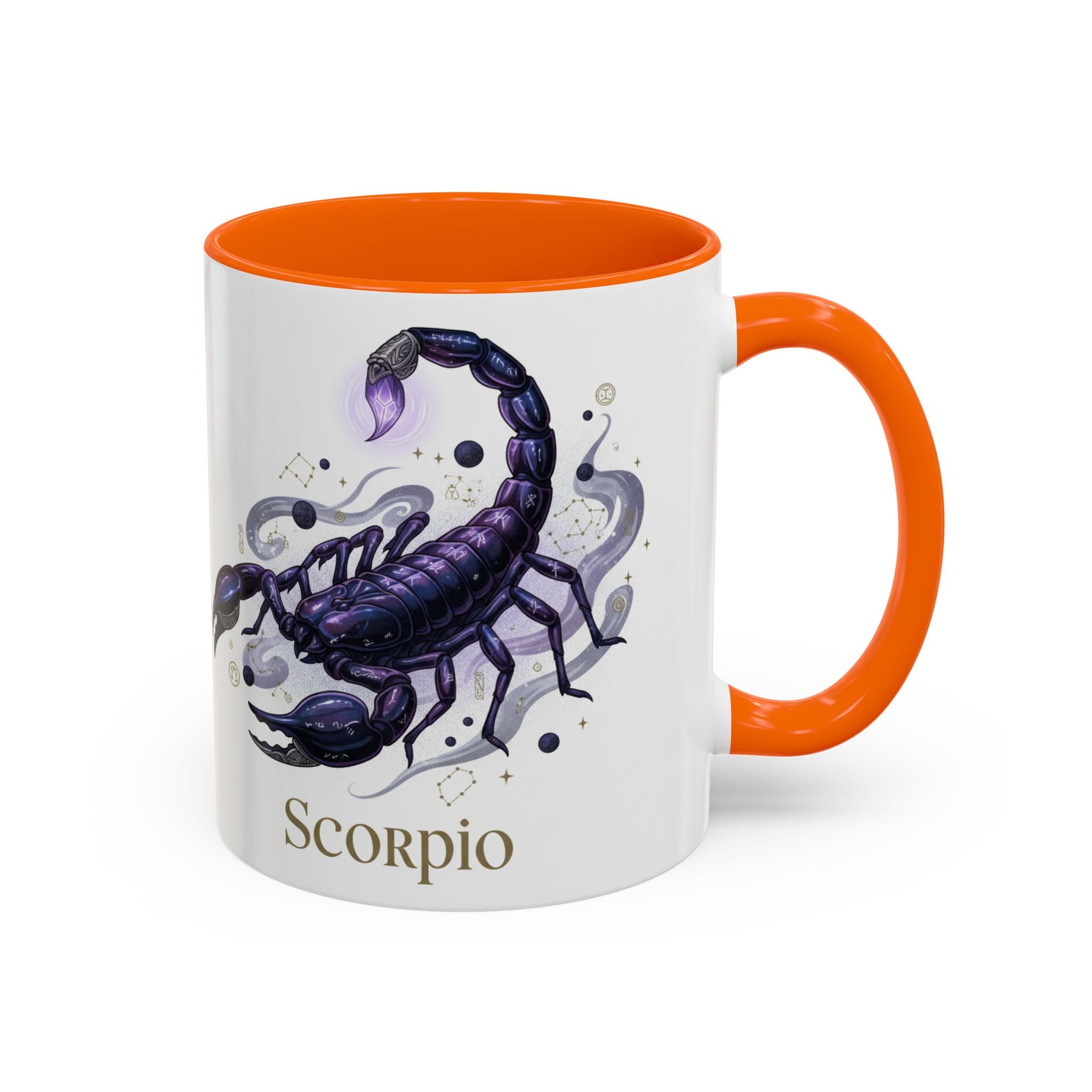 Scorpio Zodiac Coffee Mug — Purple Scorpion Accent Mug (11/15oz)