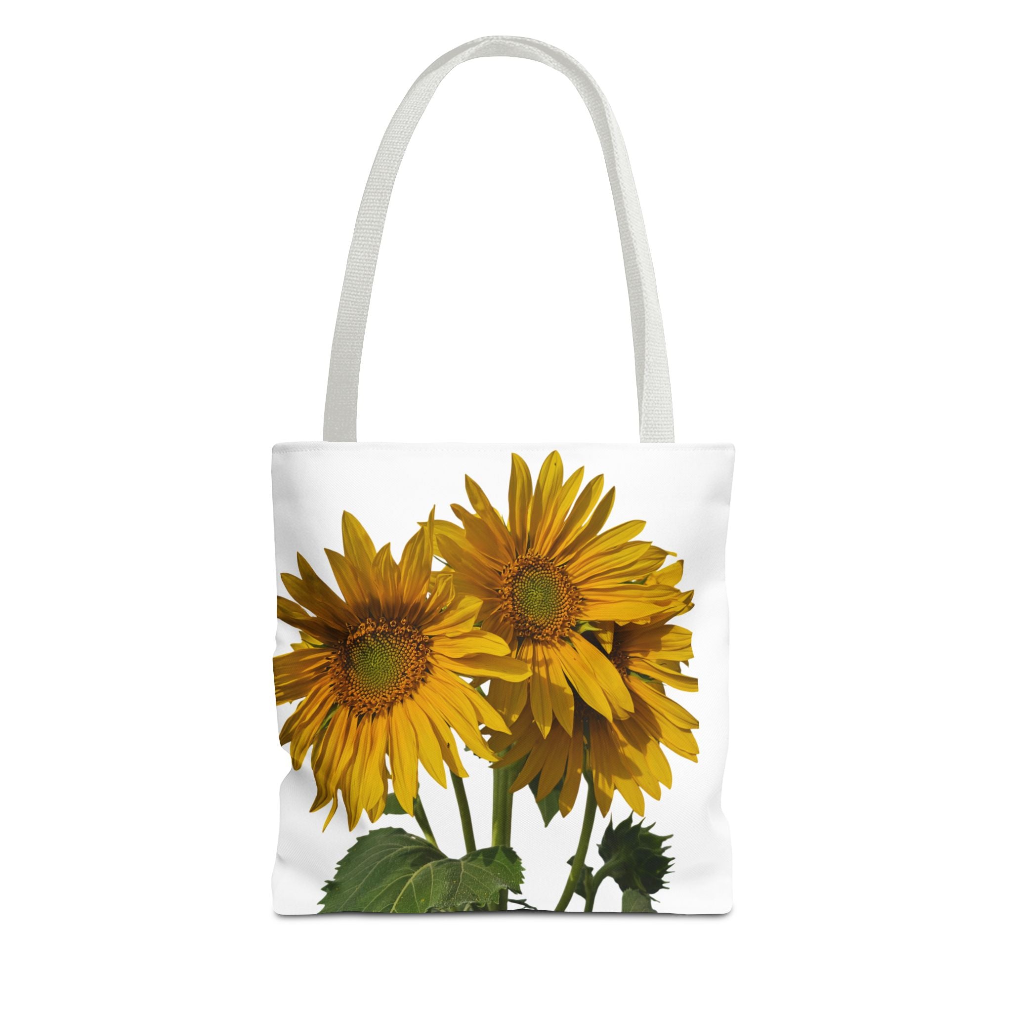 Sunflower Tote Bag — Bright Floral All-Over Print Grocery & Beach Bag