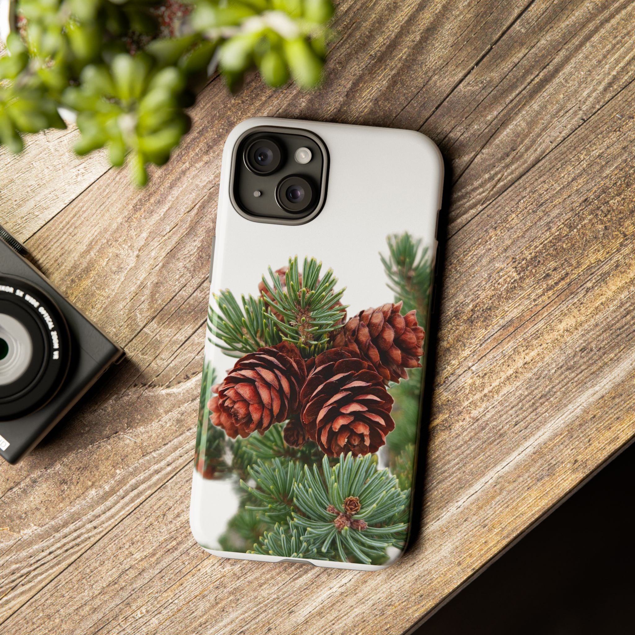 Pinecone Tough Phone Case — Protective Botanical Phone Cover