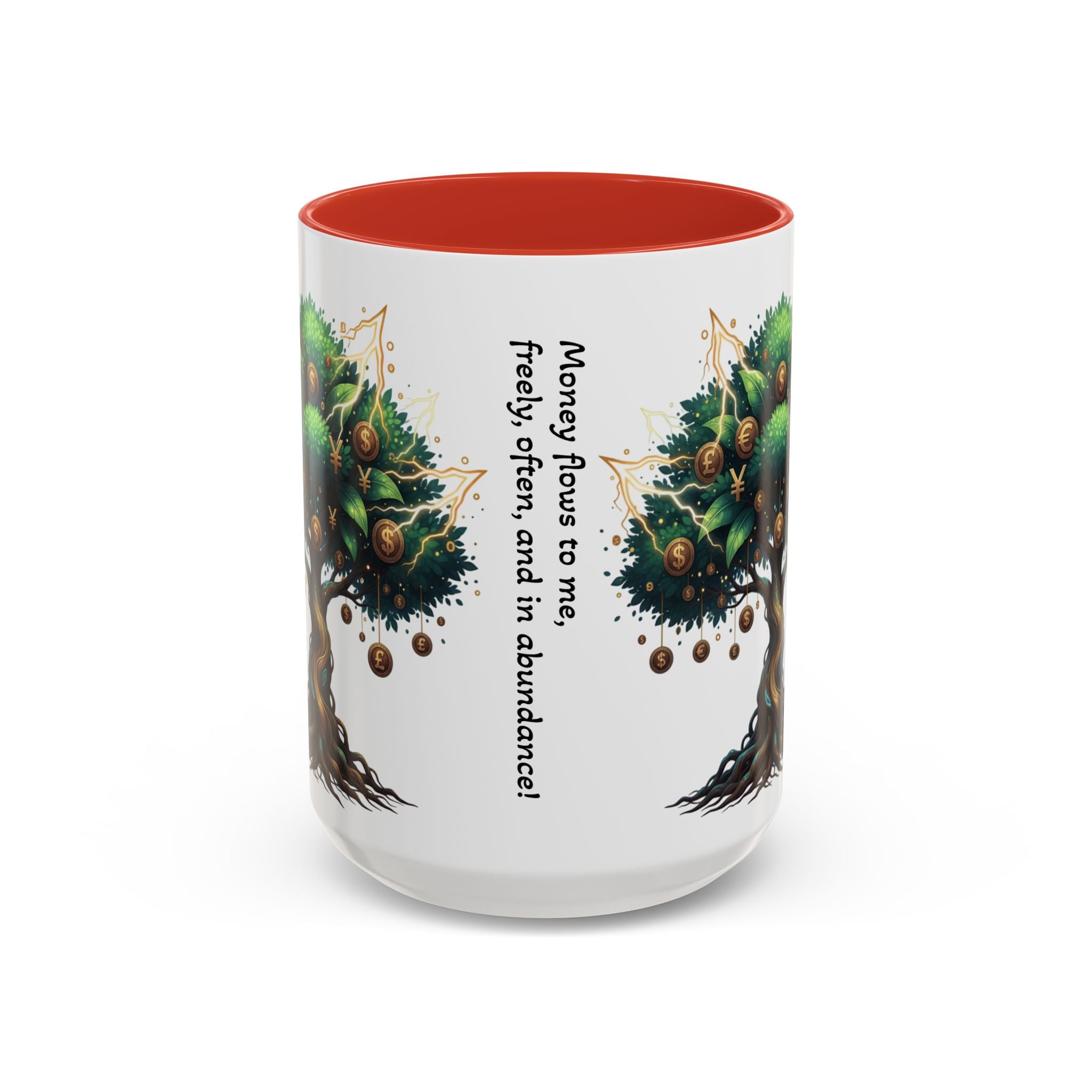 Accent Mug — Money Flows to Me Tree of Abundance Coffee Cup (11/15oz)