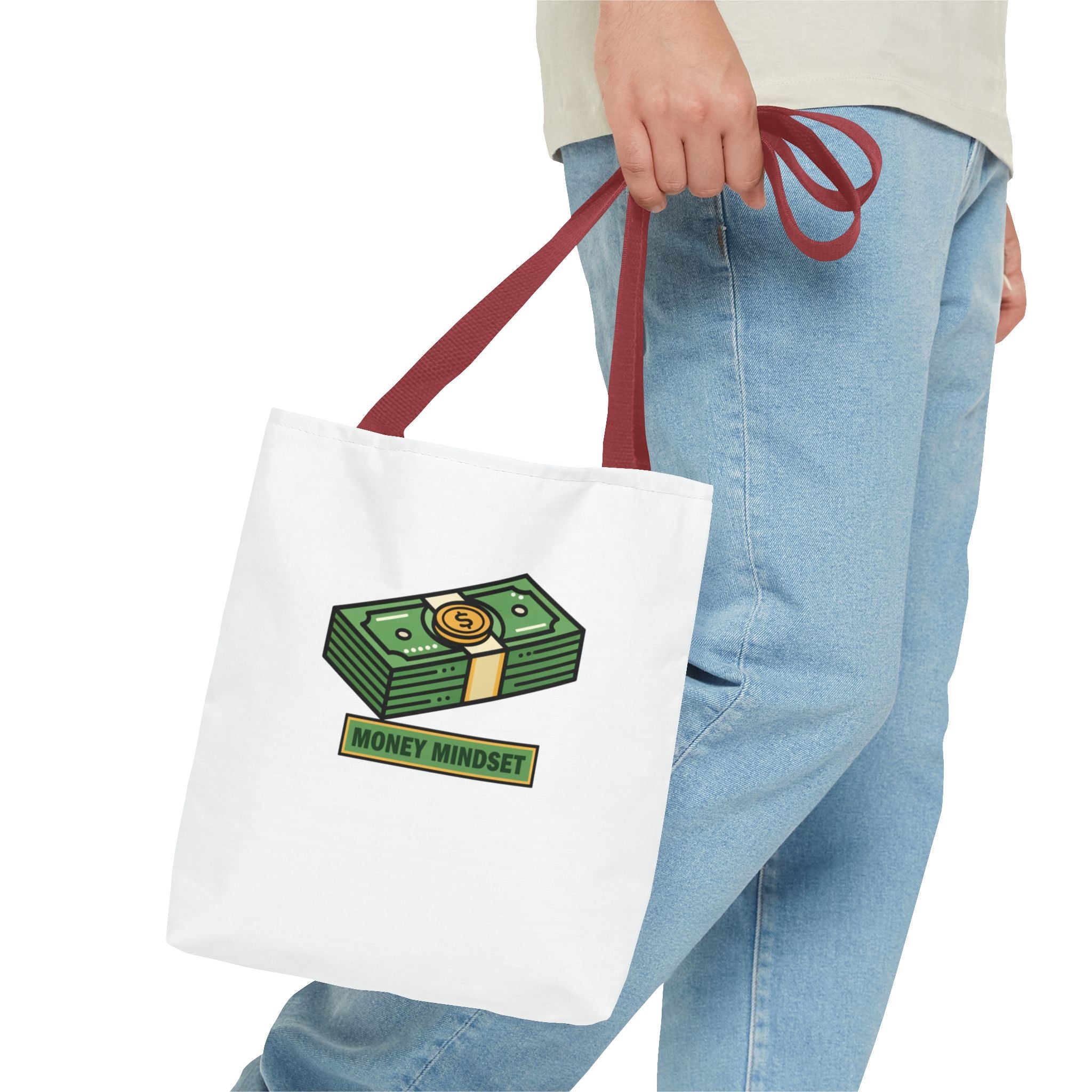 Money Mindset Tote Bag — Cash Stack Graphic Eco Shopper
