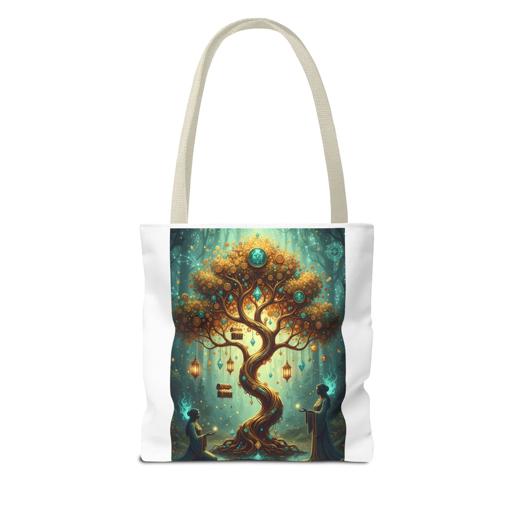 Enchanted Tree Tote Bag — Magical Night Forest Art AOP