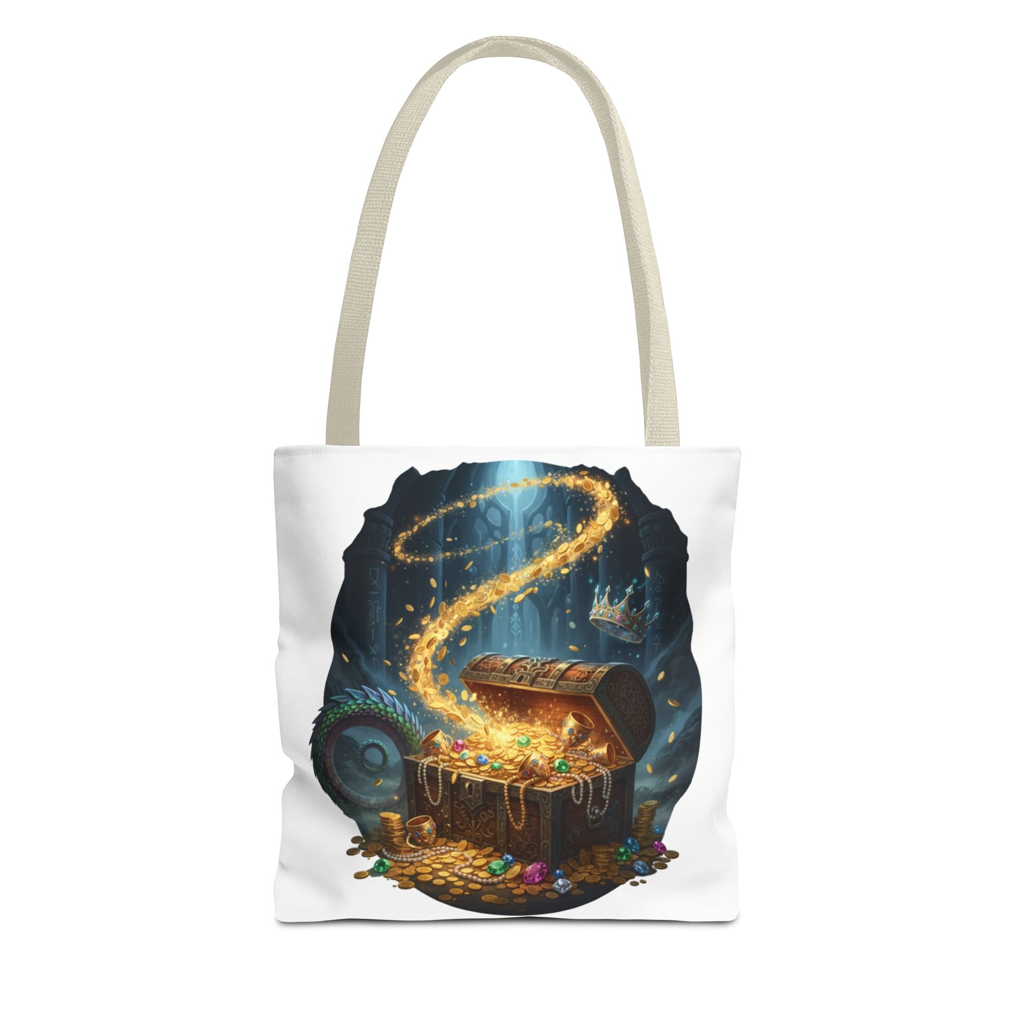 Magic Treasure Chest Tote Bag — Fantasy Pirate Gold Illustration Tote