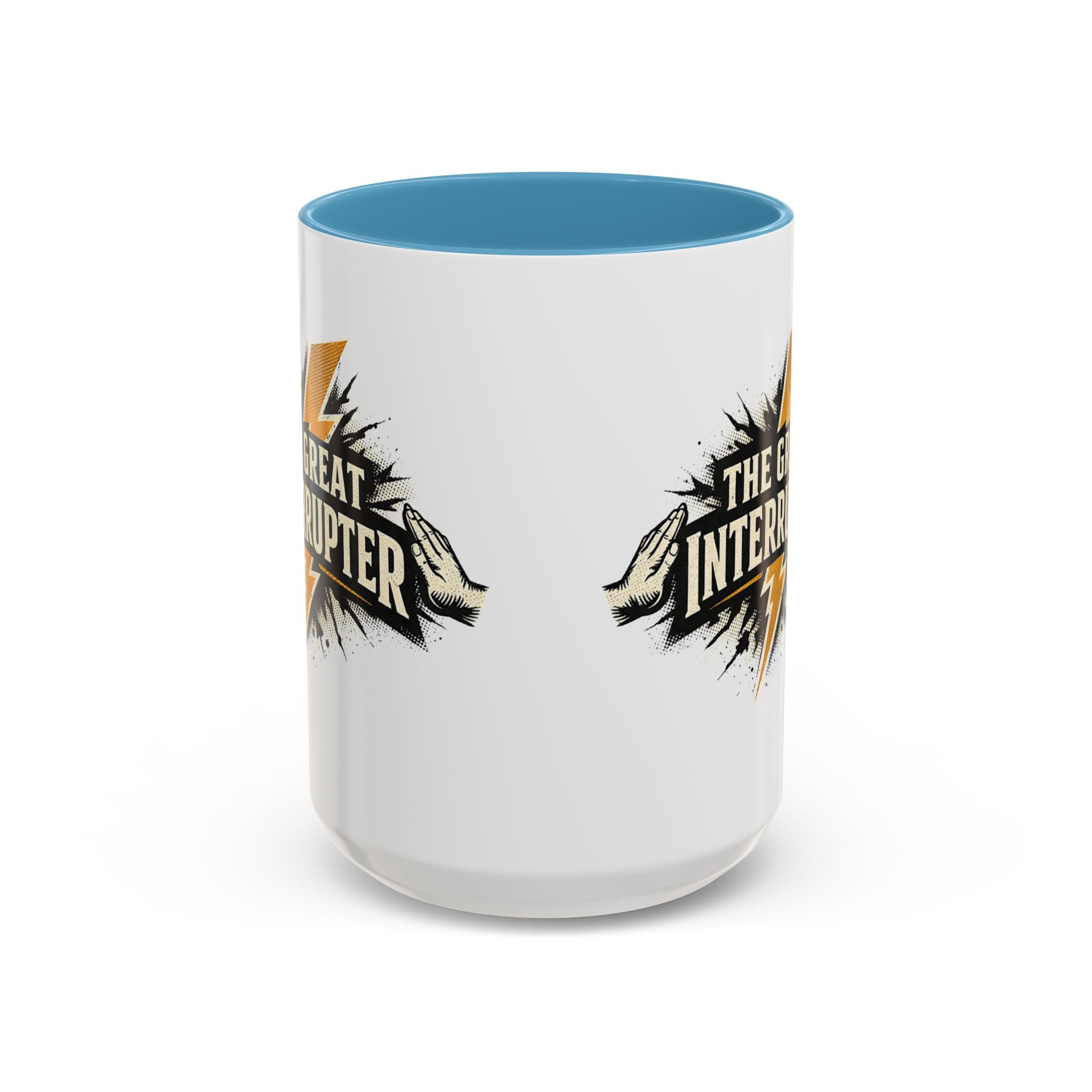 The Great Interrupter Coffee Mug — Funny Lightning Bolt Accent Ceramic Mug