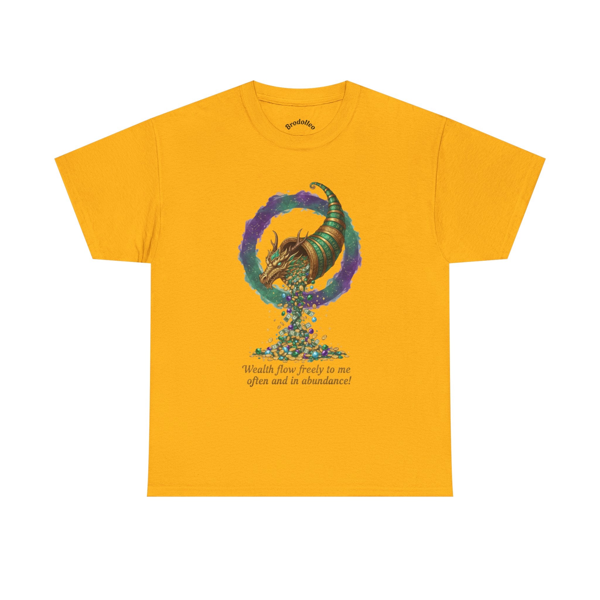 T-Shirt — Cornucopia Wealth Design: "Wealth Flows Freely to Me" Affirmation Tee