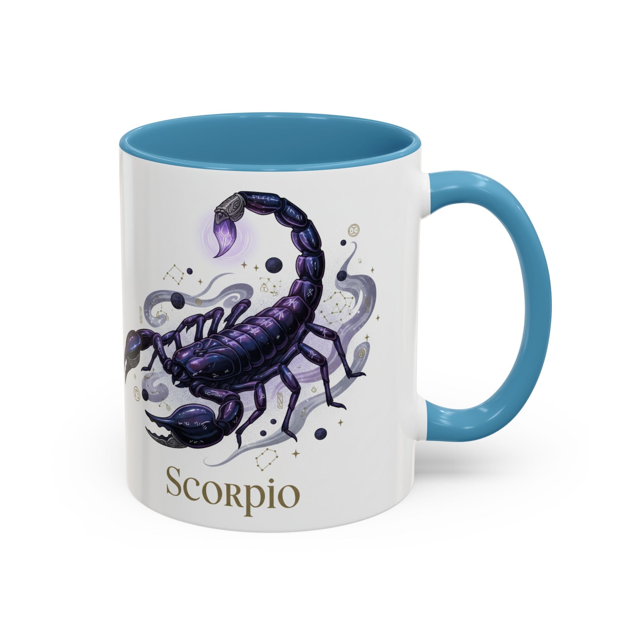 Scorpio Zodiac Coffee Mug — Purple Scorpion Accent Mug (11/15oz)
