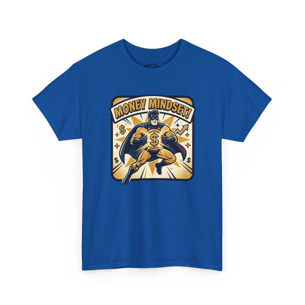 Money Mindset Tee — Retro Superhero Cash Graphic T-Shirt