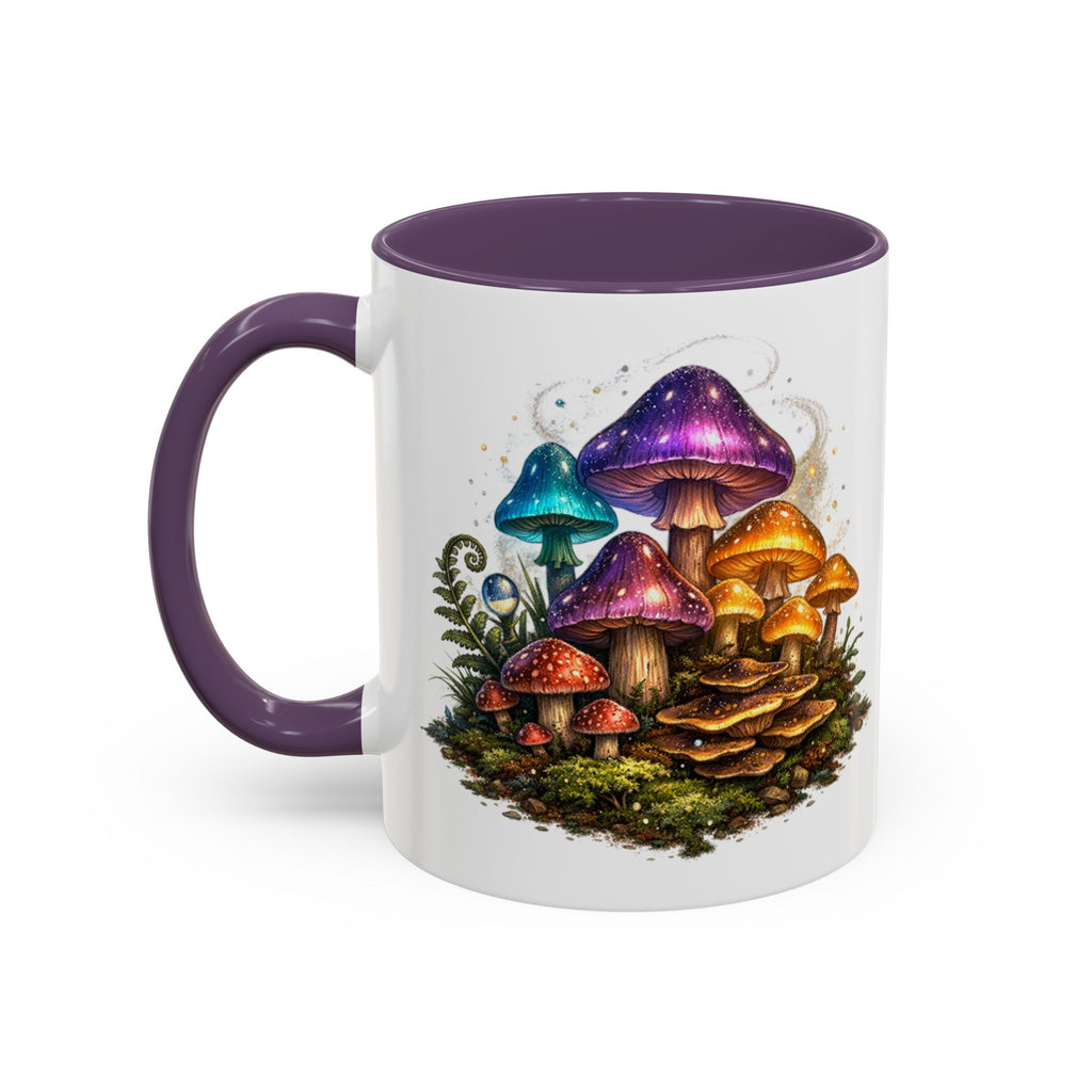 Colorful Fantasy Mushroom Coffee Mug — Accent Ceramic 11/15oz