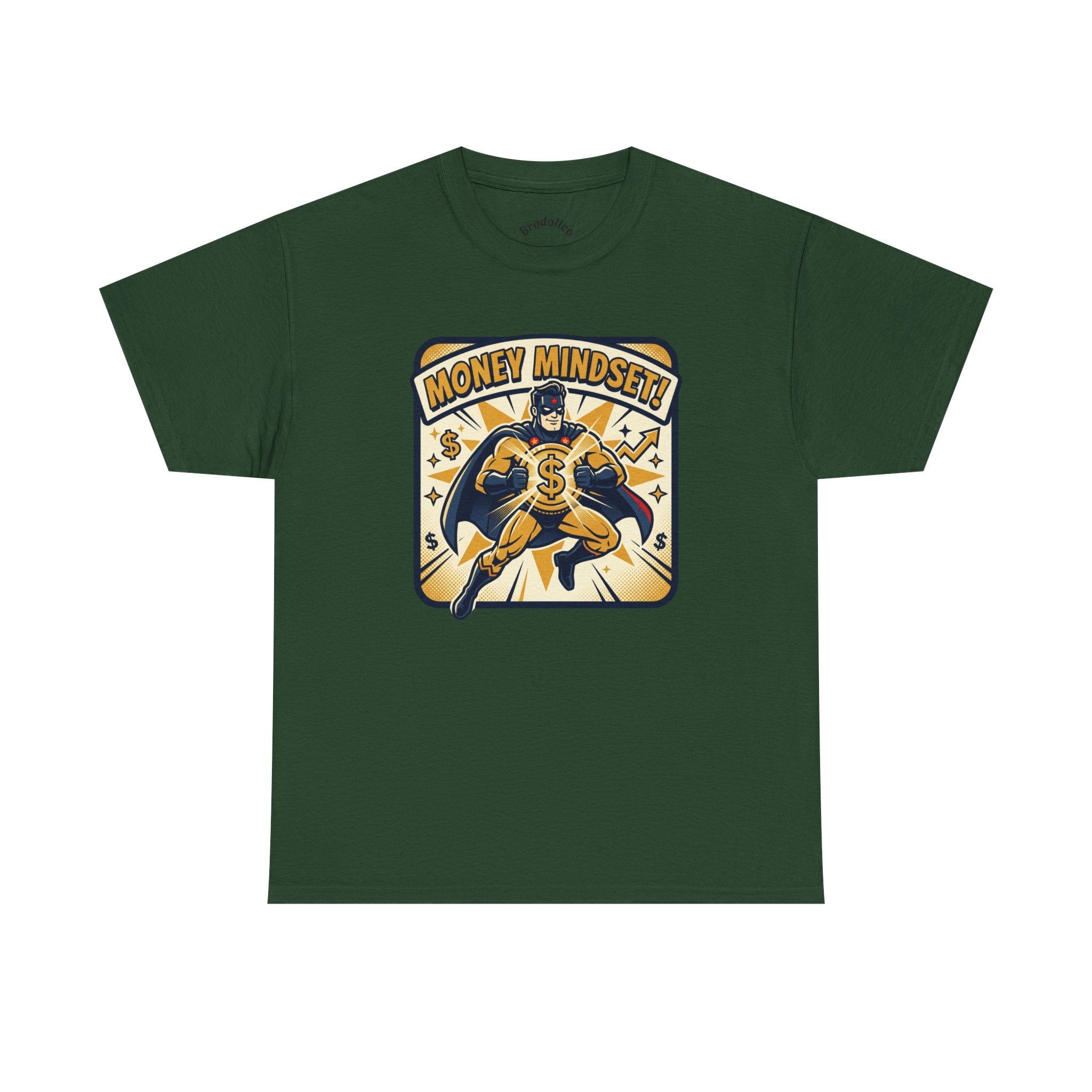 Money Mindset Tee — Retro Superhero Cash Graphic T-Shirt