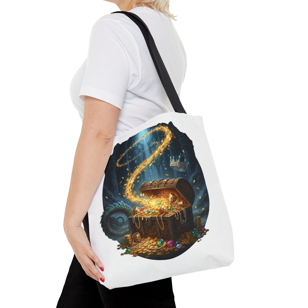 Magic Treasure Chest Tote Bag — Fantasy Pirate Gold Illustration Tote