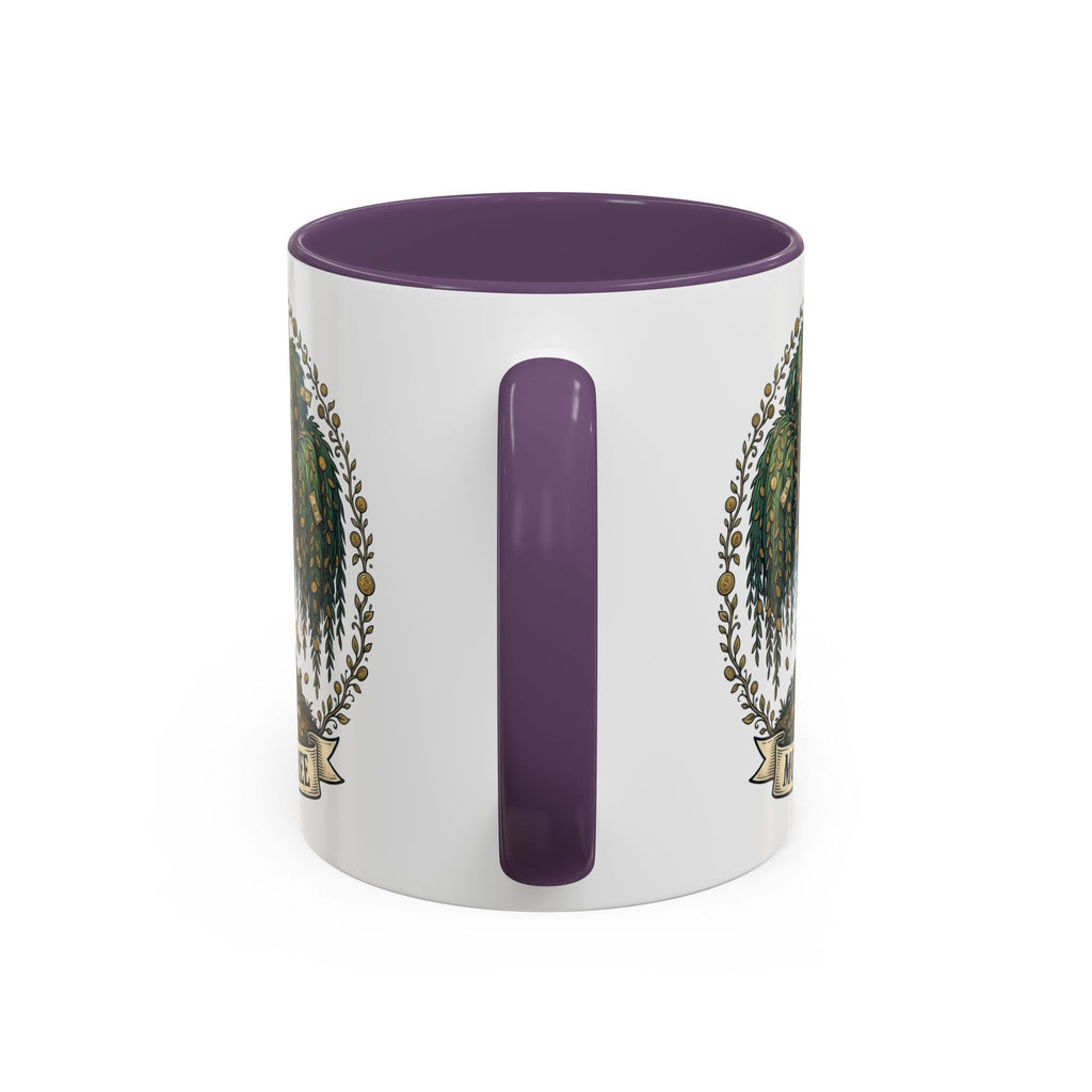 Money Tree Accent Coffee Mug — Inspirational 11/15oz Ceramic Mug with "Money Tree" Design