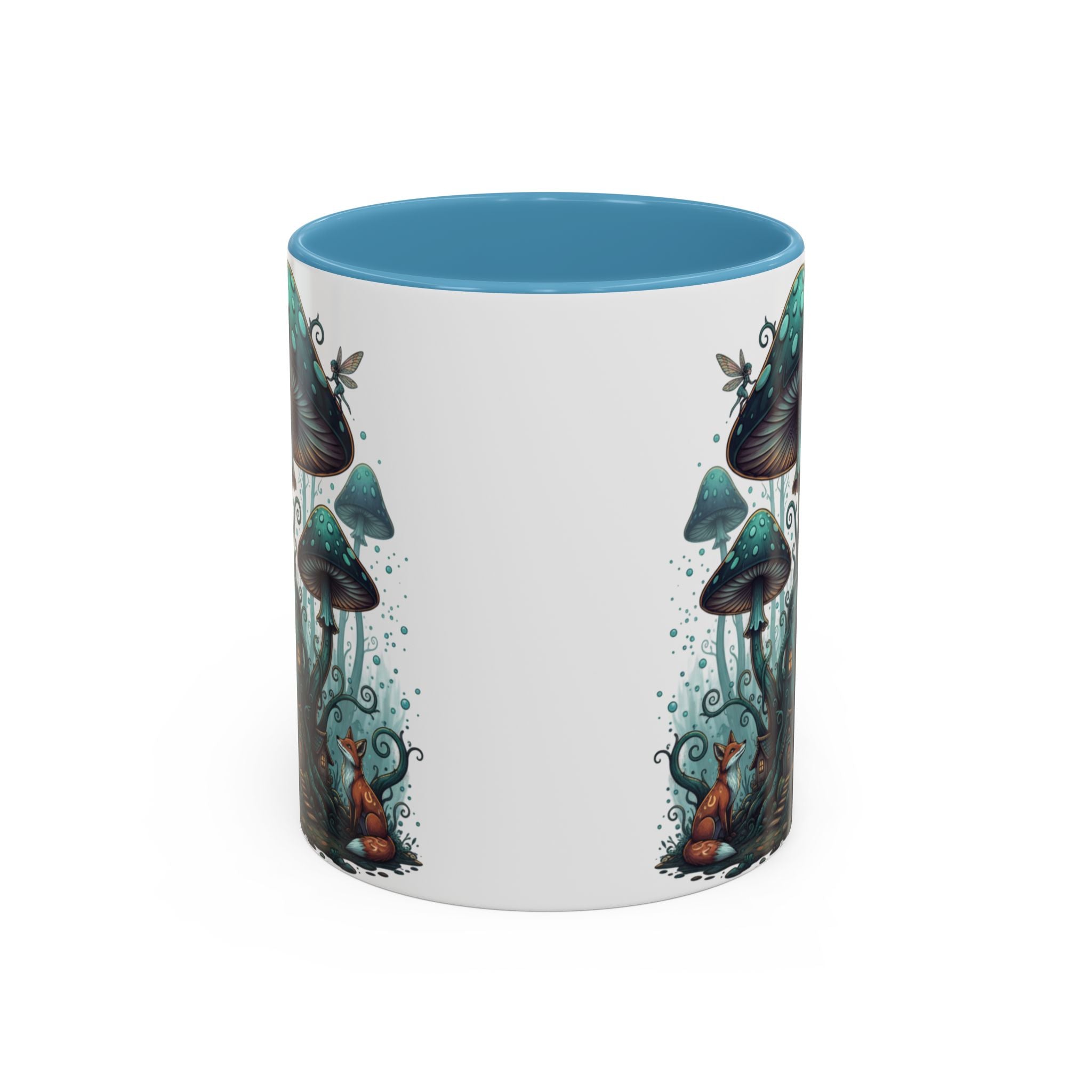 Enchanted Mushroom Cottage Coffee Mug — Fantasy Forest Accent Mug