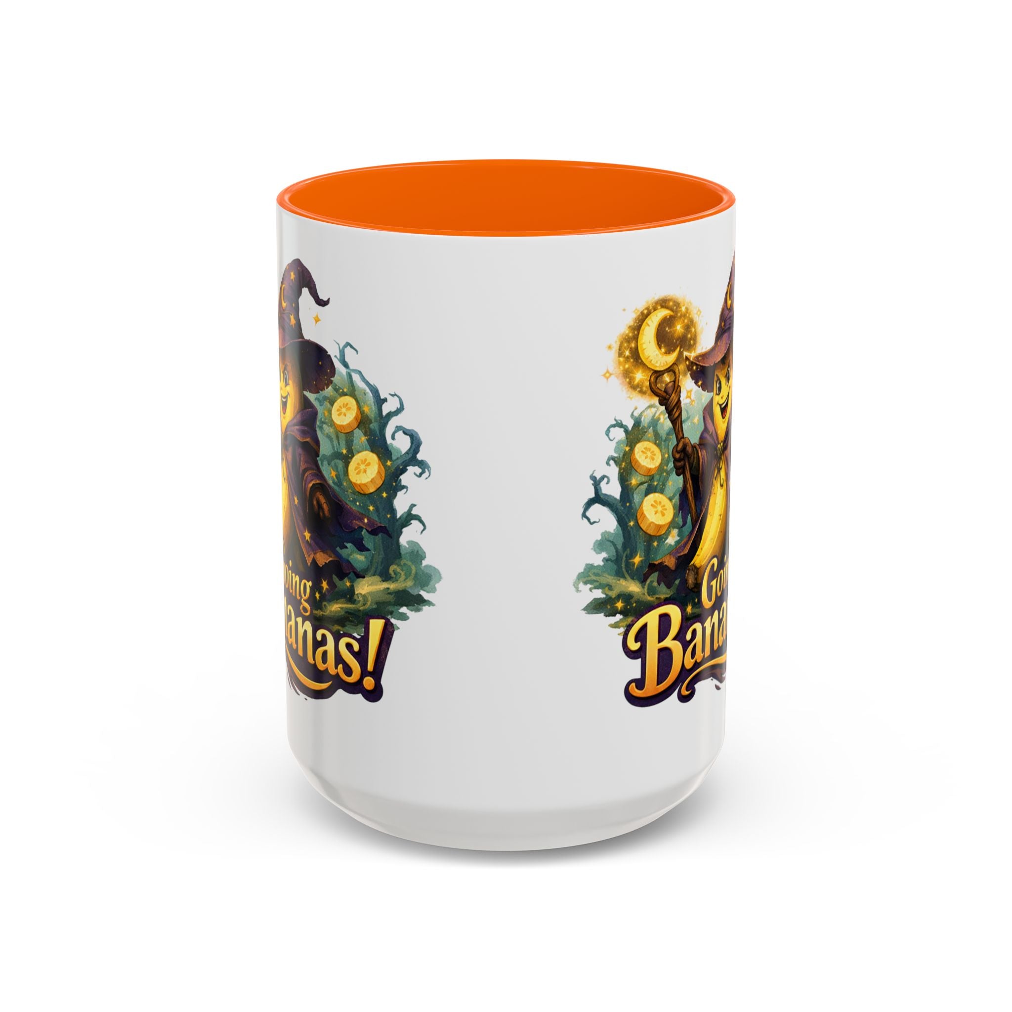 Going Bananas! Witch Banana Accent Coffee Mug — Fun Halloween Coffee Cup (11/15oz)