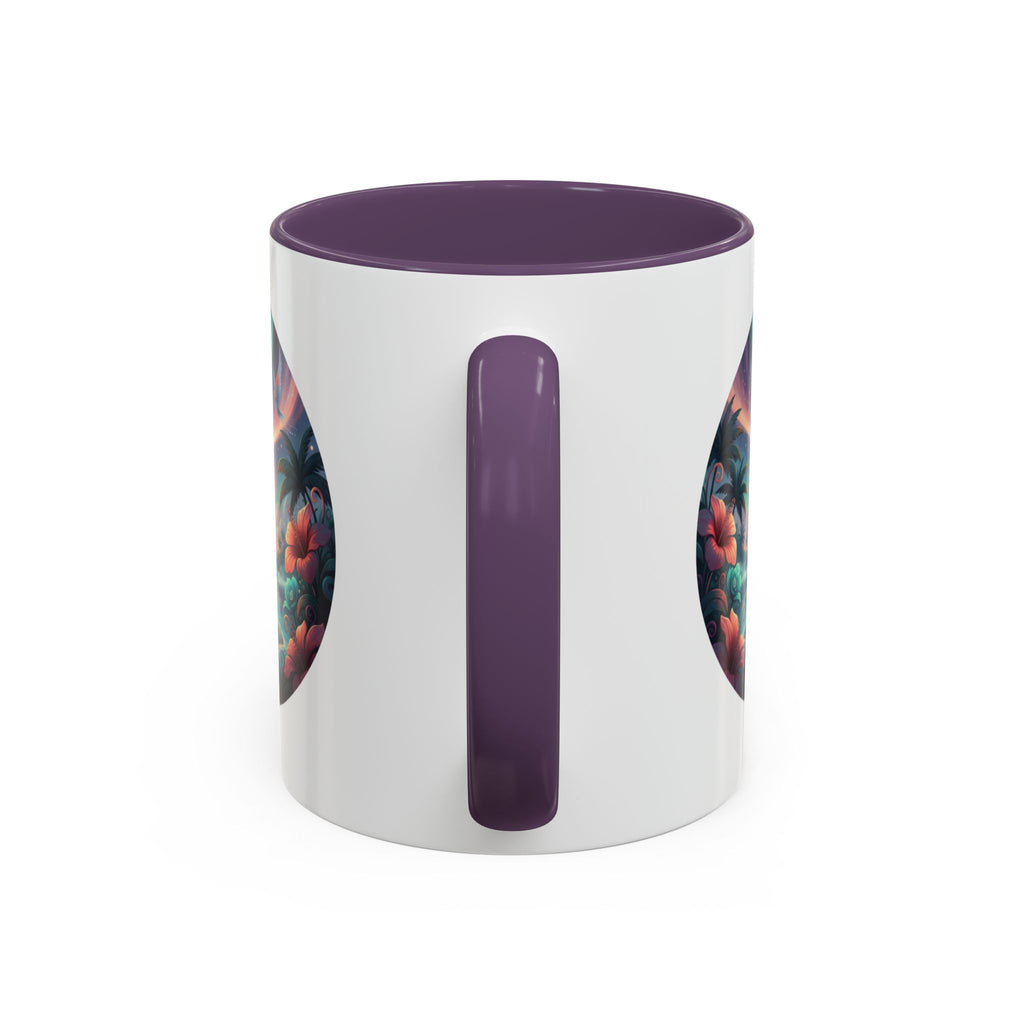 Tropical Sunset Coffee Mug — Romantic Beach Couple Accent Mug (11/15 oz)