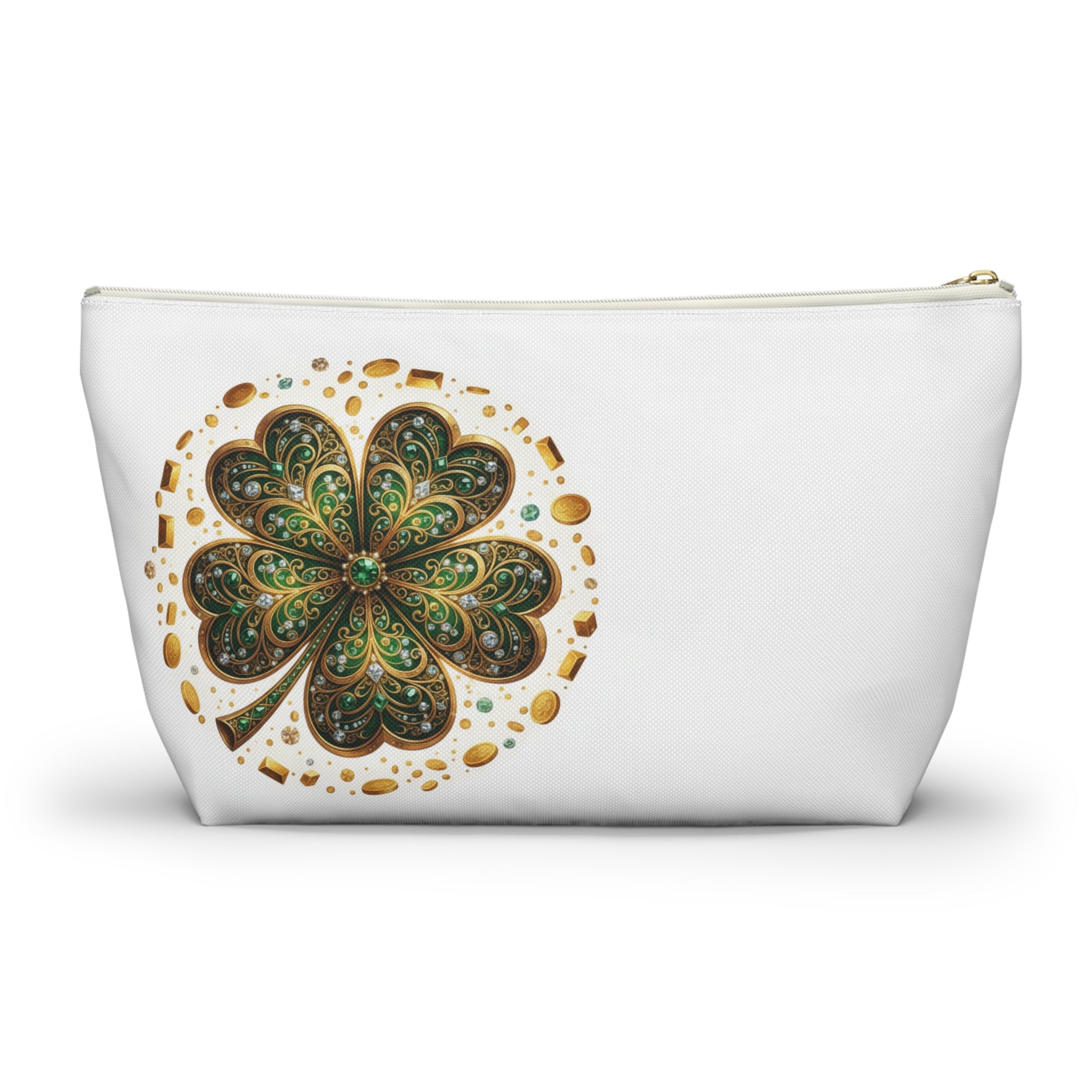 Clover Accessory Pouch — St. Patrick’s Day Shamrock Makeup Bag