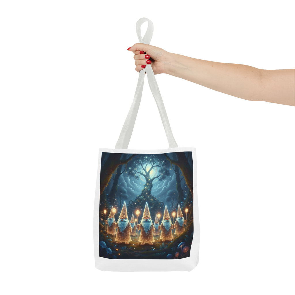 Mystical Gnome Forest Tote Bag — Candlelight Woodland Magic AOP