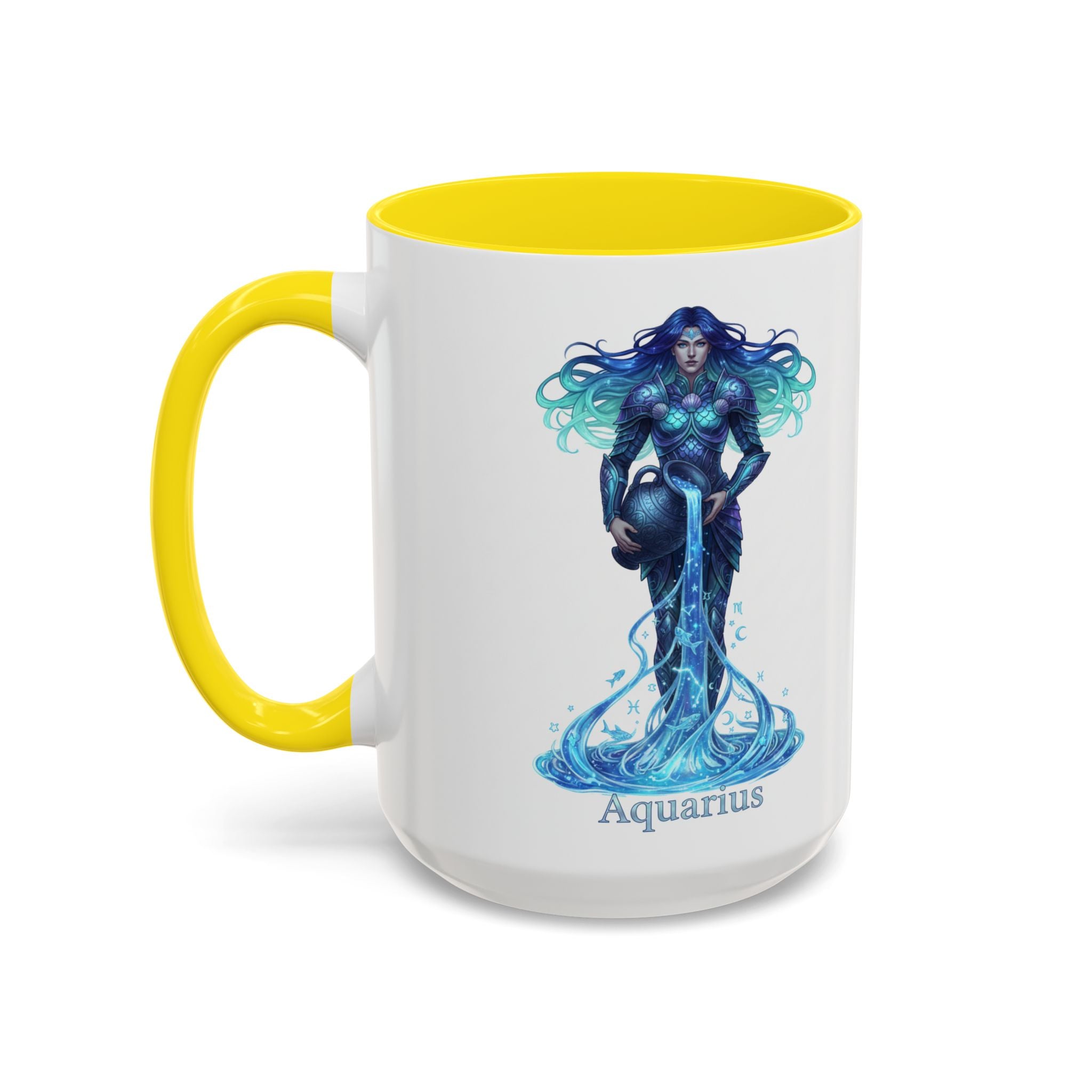 Aquarius Zodiac Coffee Mug — Water Bearer Astrology Accent Mug