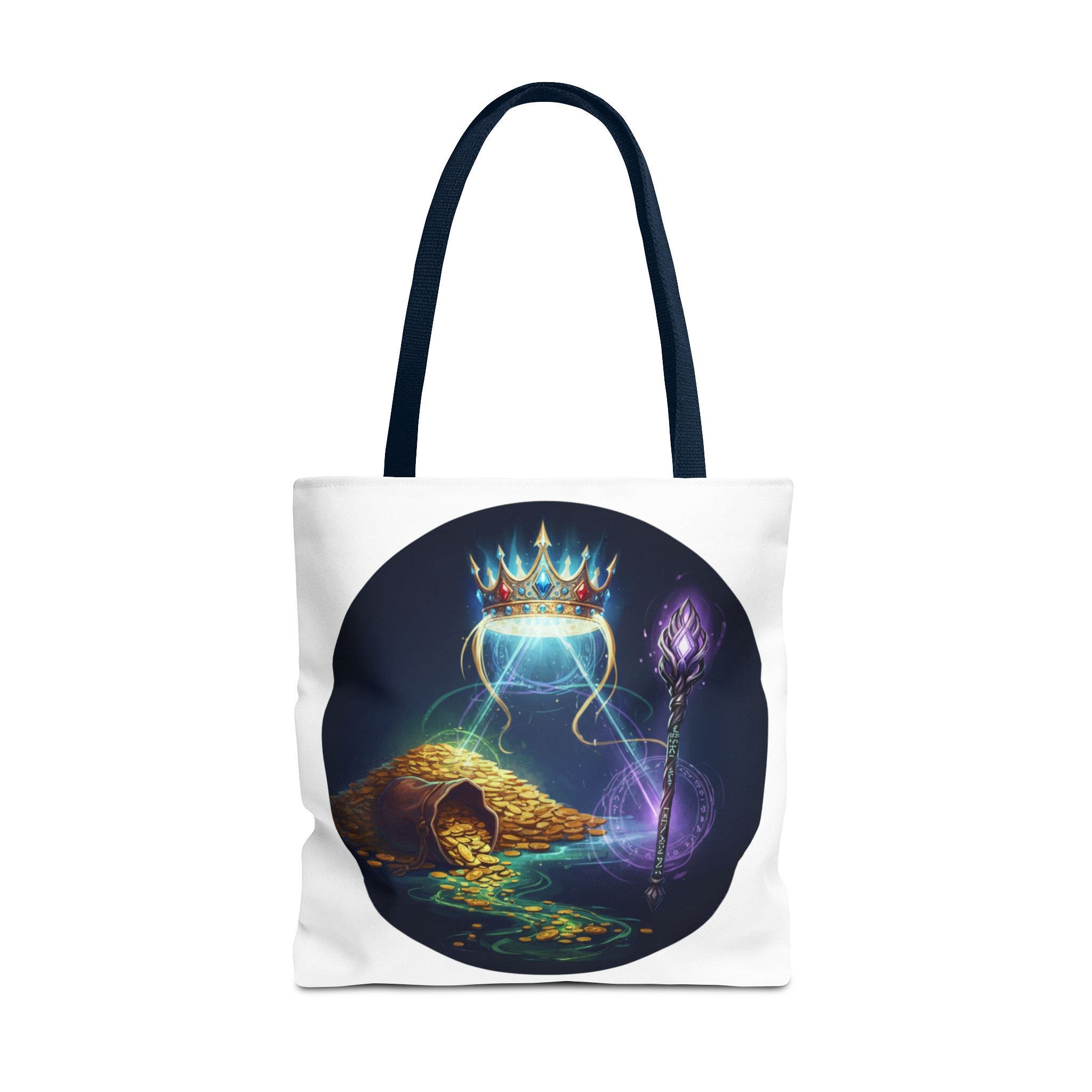 Mystic Crown & Treasure Tote Bag — Fantasy Magic Art Tote