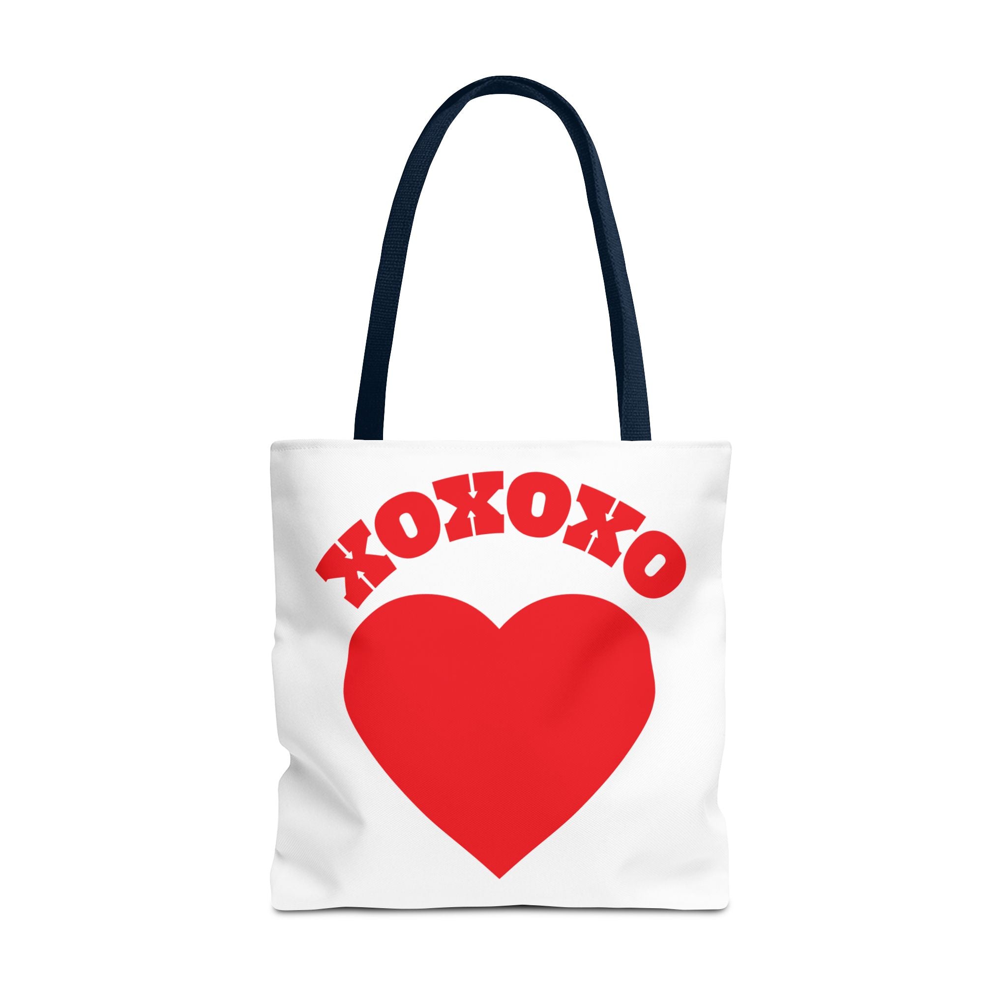 Valentine Heart 'XOXOXO' Tote Bag — Romantic Red Heart Canvas Tote for Valentine's Day