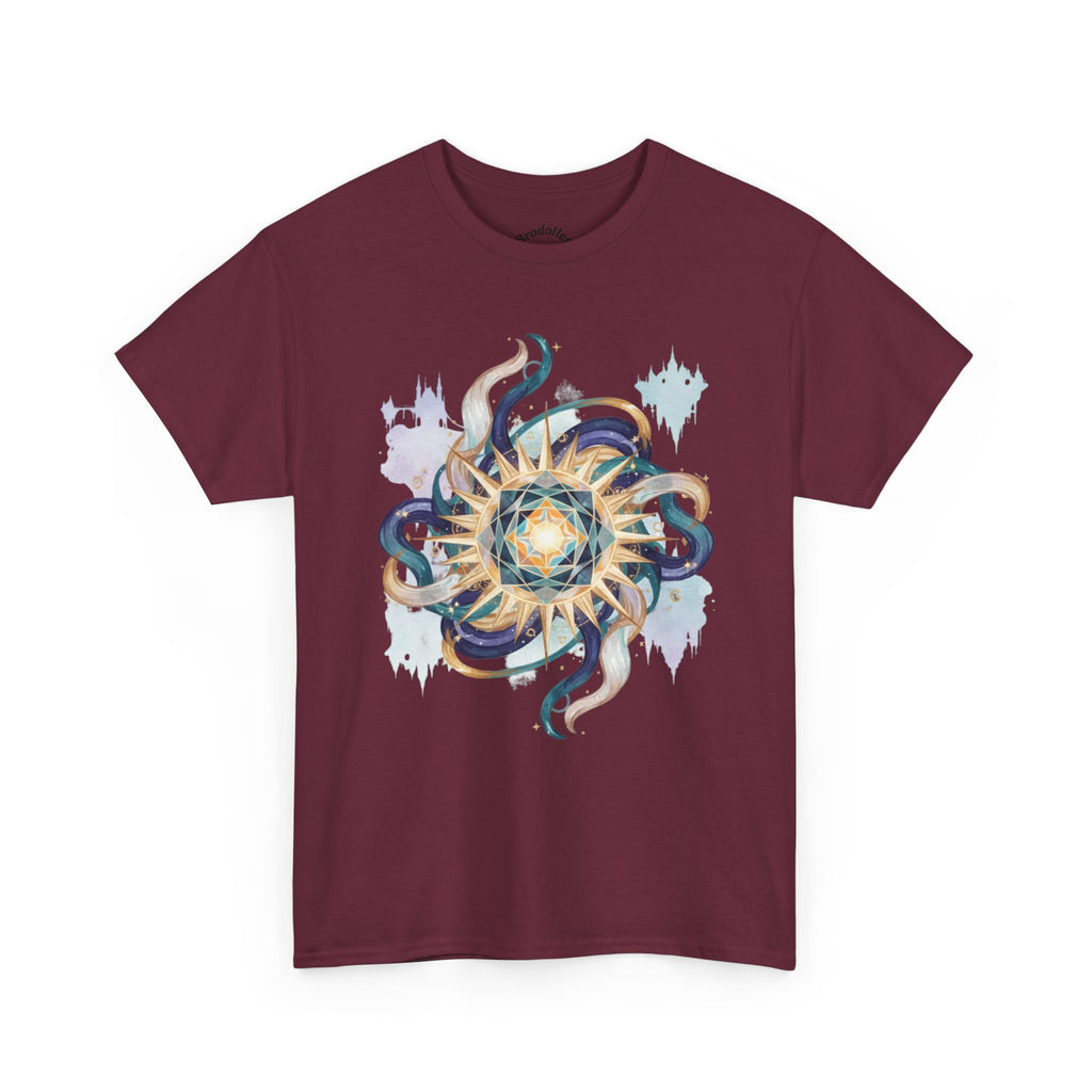 Sunburst Octopus Graphic Tee — Nautical Mystic Sea Creature T-Shirt