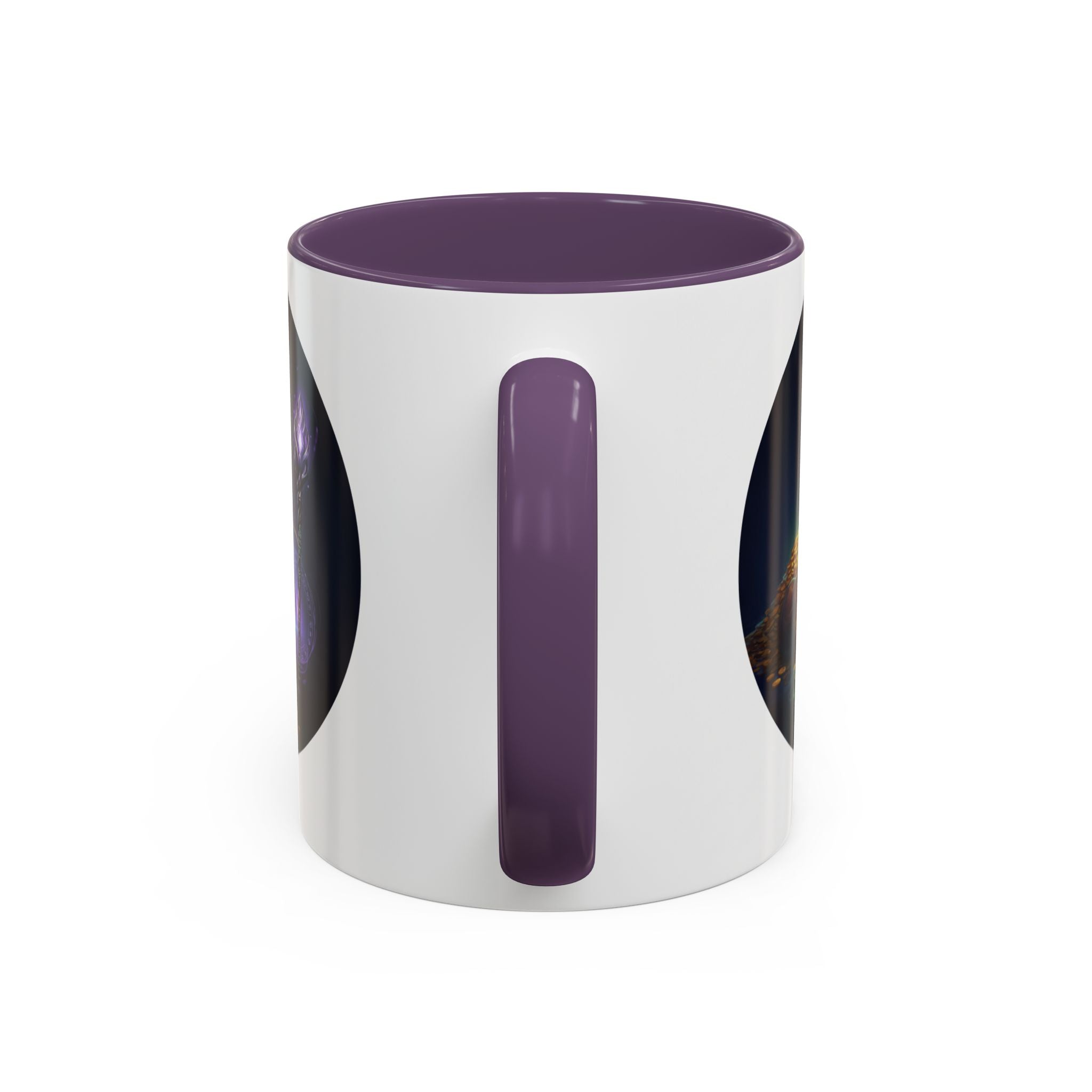 Magic Crown Coffee Mug — Fantasy Wizard Staff & Spilled Gold Accent Mug (11/15 oz)