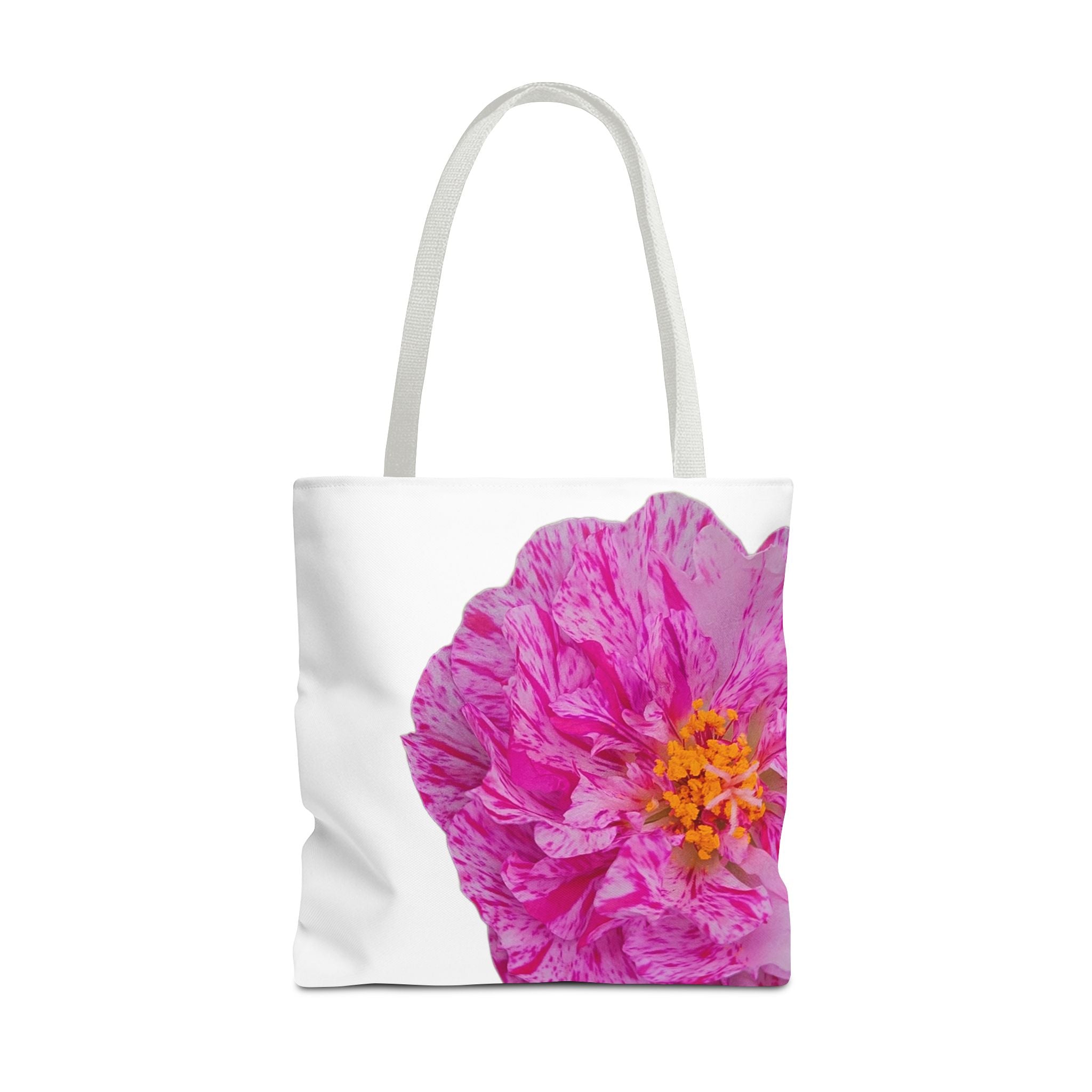 Pink Peony Floral Tote Bag — Bright Bloom All-Over Print