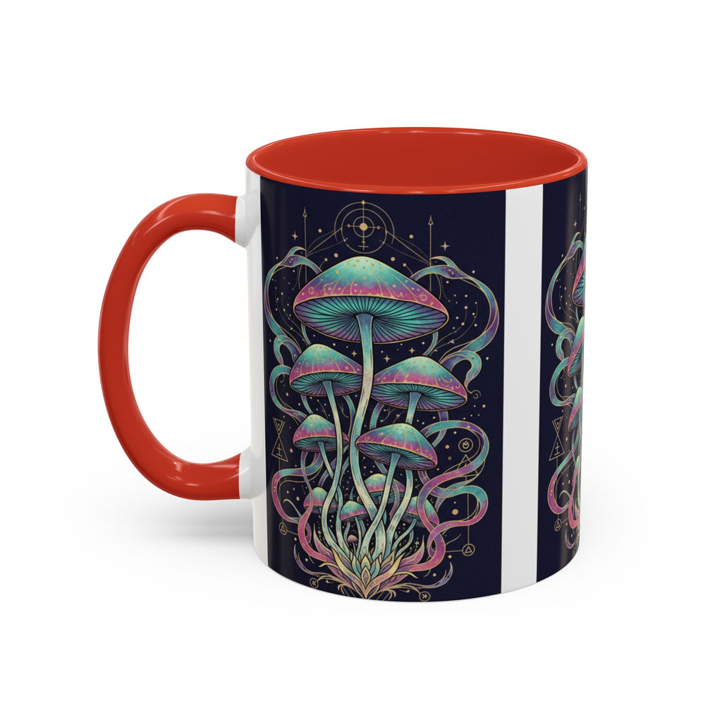 Mystical Mushroom Coffee Mug — Psychedelic Nature Art Accent Mug