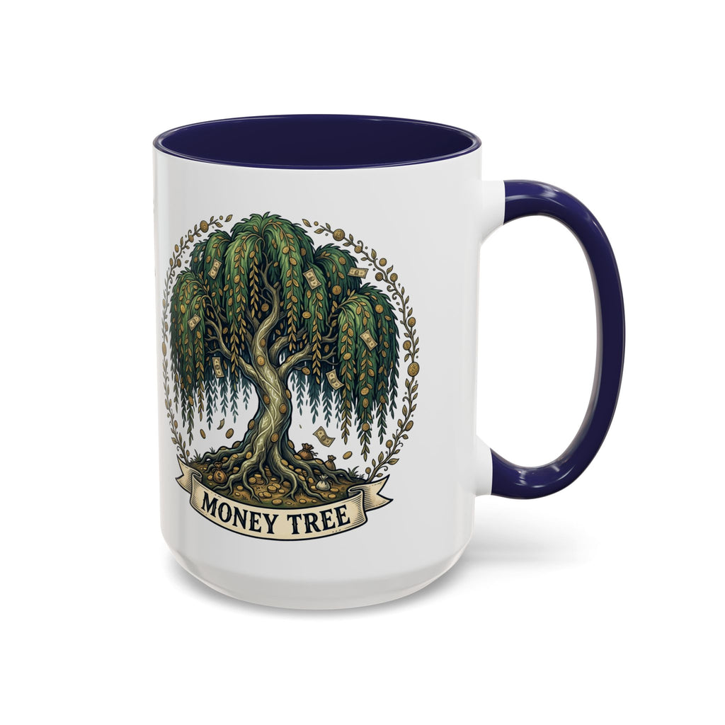 Money Tree Accent Coffee Mug — Inspirational 11/15oz Ceramic Mug with "Money Tree" Design