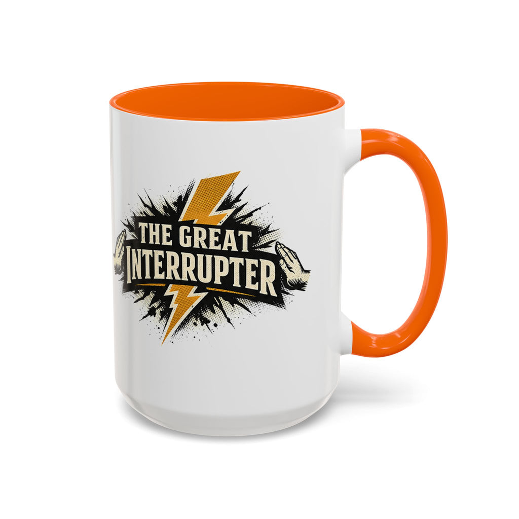 The Great Interrupter Coffee Mug — Funny Lightning Bolt Accent Ceramic Mug