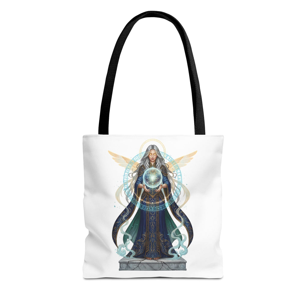 Mystic Oracle Tote Bag — Crystal Ball Seer Illustration