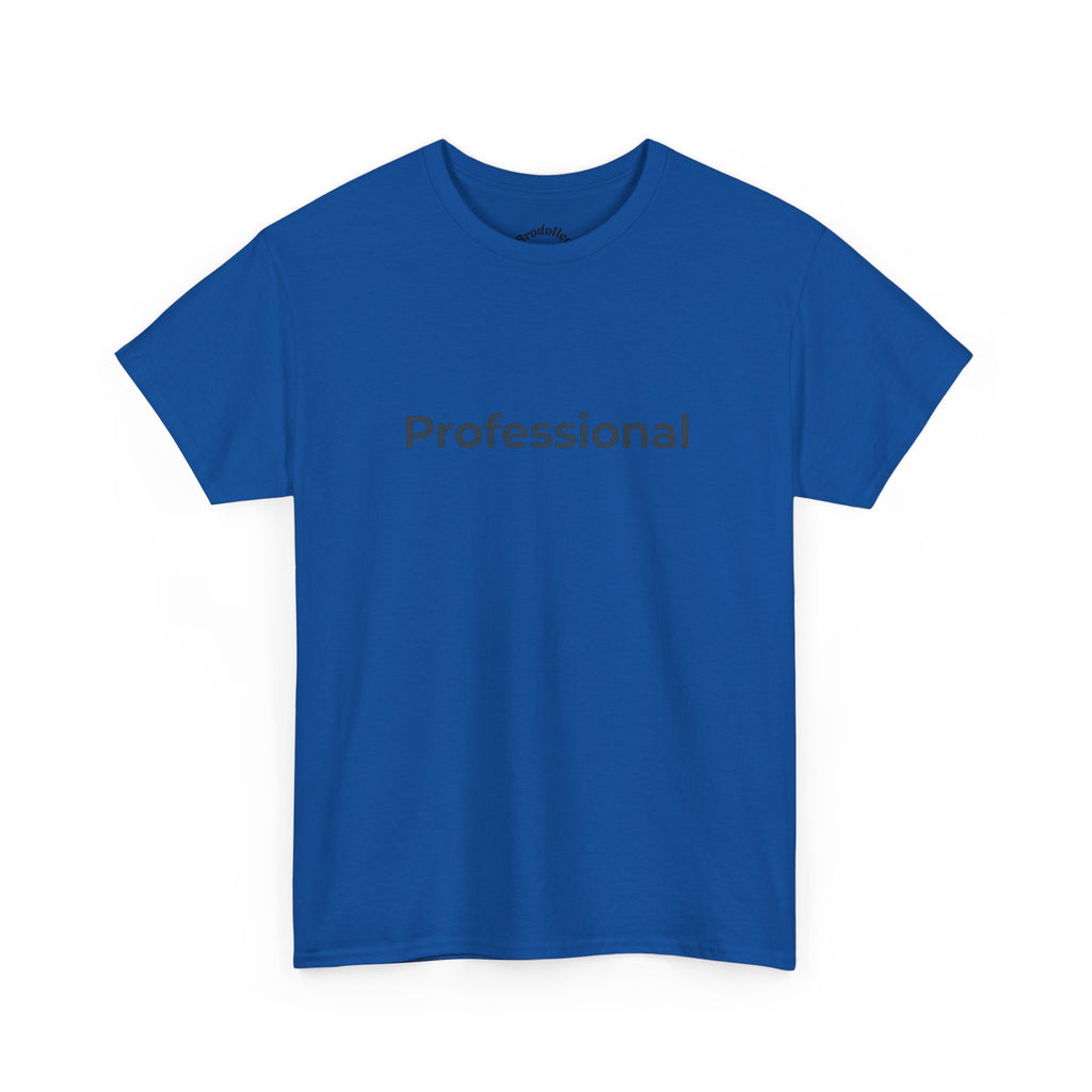 Professional T‑Shirt — Minimalist White Tee with 'Professional' Text