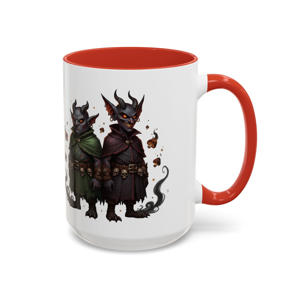 Demon Rogue Duo Coffee Mug – Fantasy RPG Goblin Warlock Design (11/15oz)