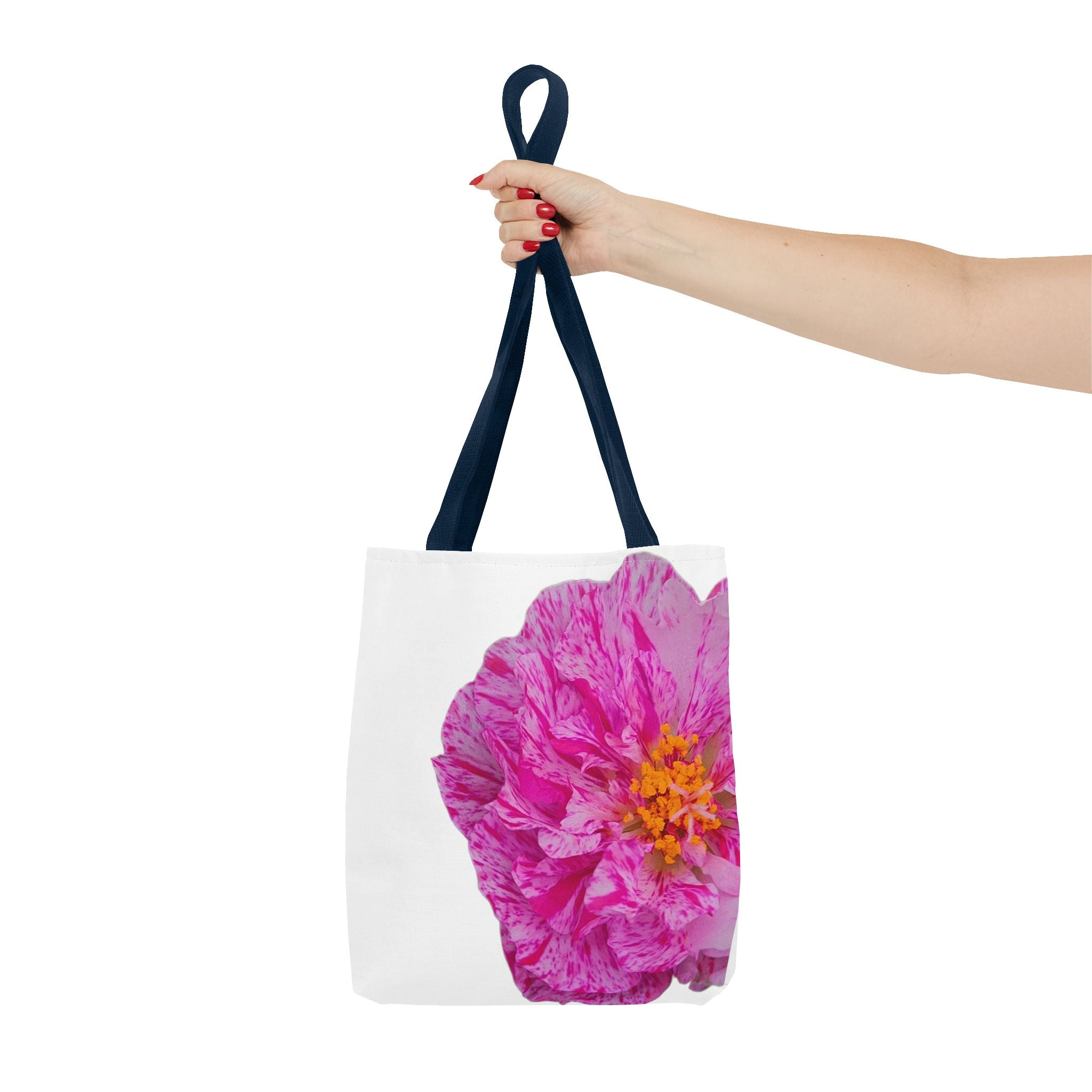 Pink Peony Floral Tote Bag — Bright Bloom All-Over Print