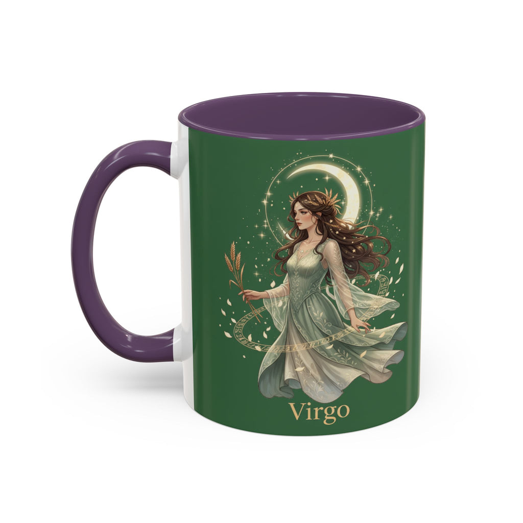 Virgo Zodiac Accent Coffee Mug — Astrological Virgo Gift (11/15oz)