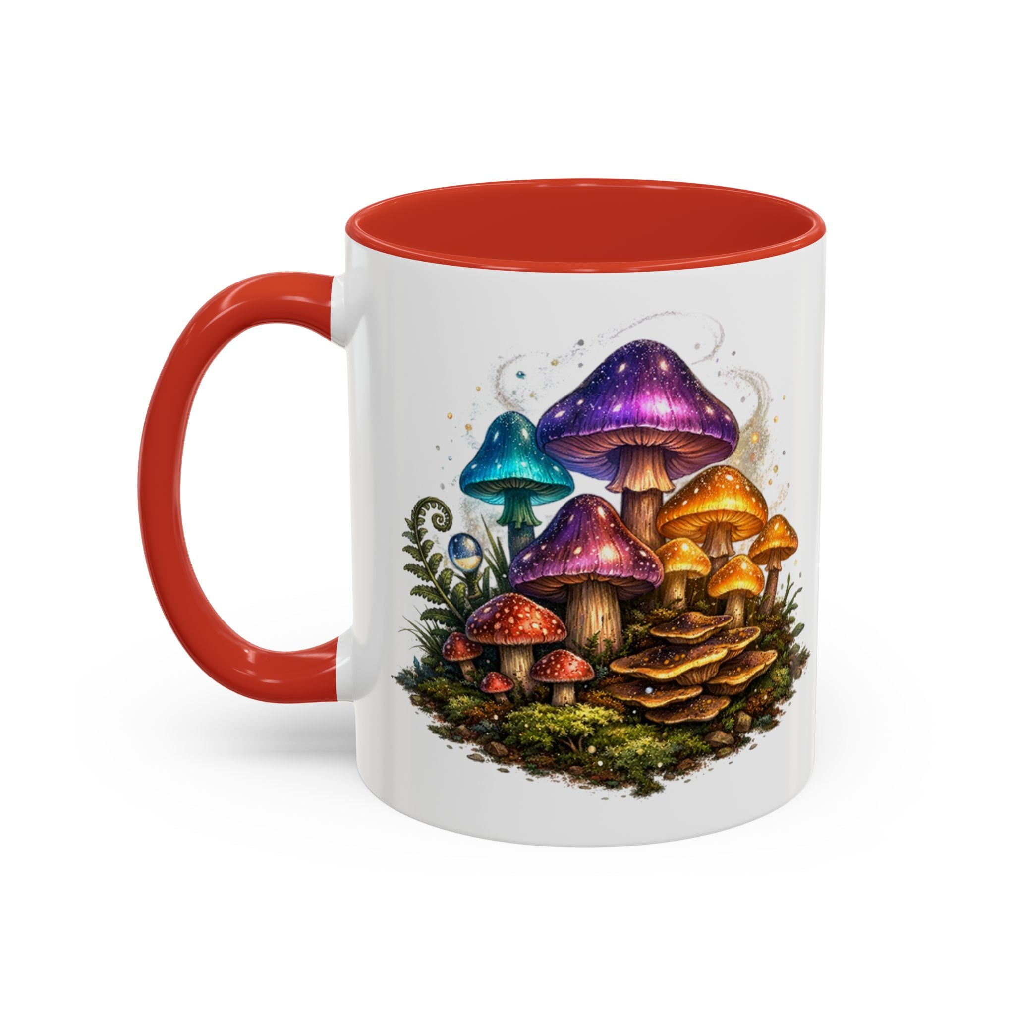 Colorful Fantasy Mushroom Coffee Mug — Accent Ceramic 11/15oz