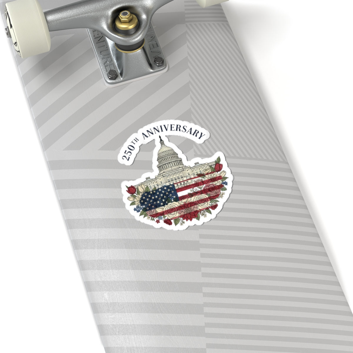 250th Anniversary Capitol Flag Sticker — Patriotic Kiss-Cut Decal