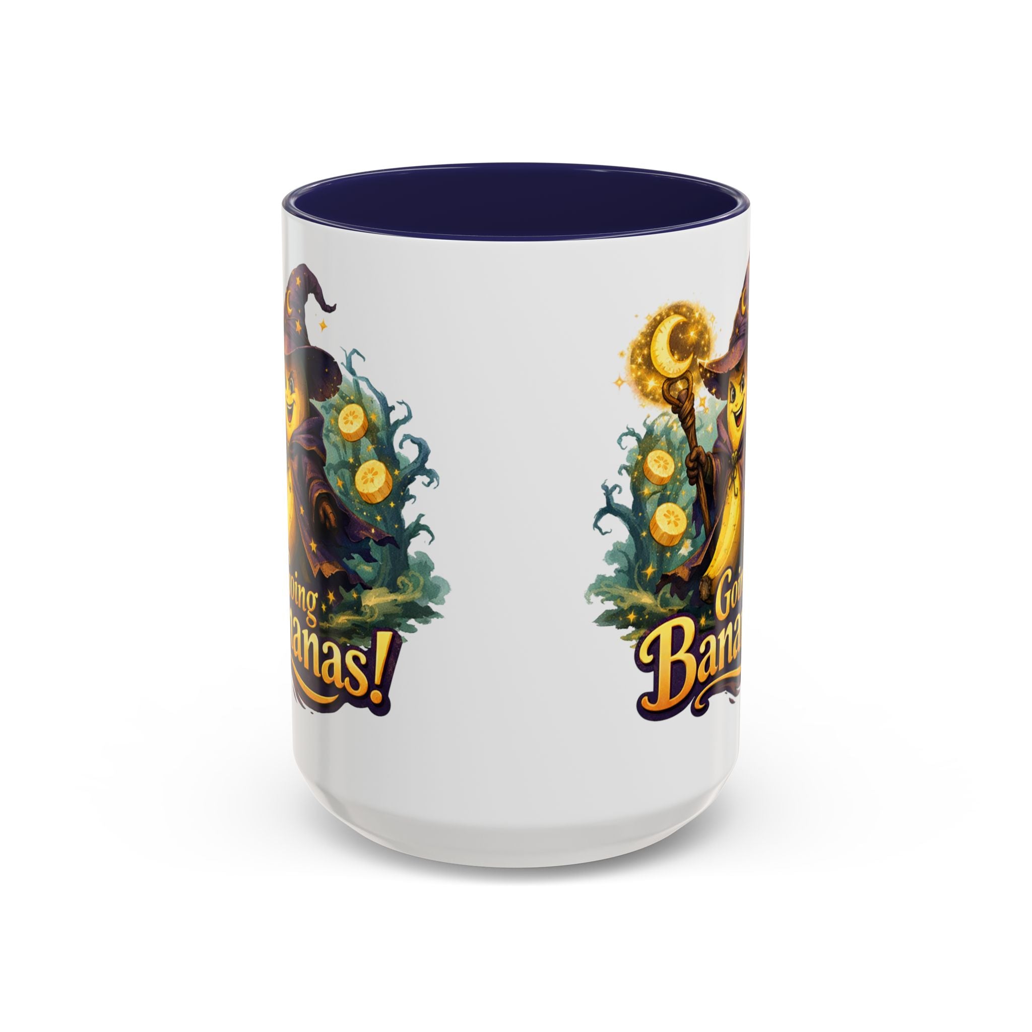 Going Bananas! Witch Banana Accent Coffee Mug — Fun Halloween Coffee Cup (11/15oz)